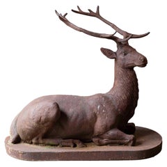 Cerf en fonte français du 20e siècle