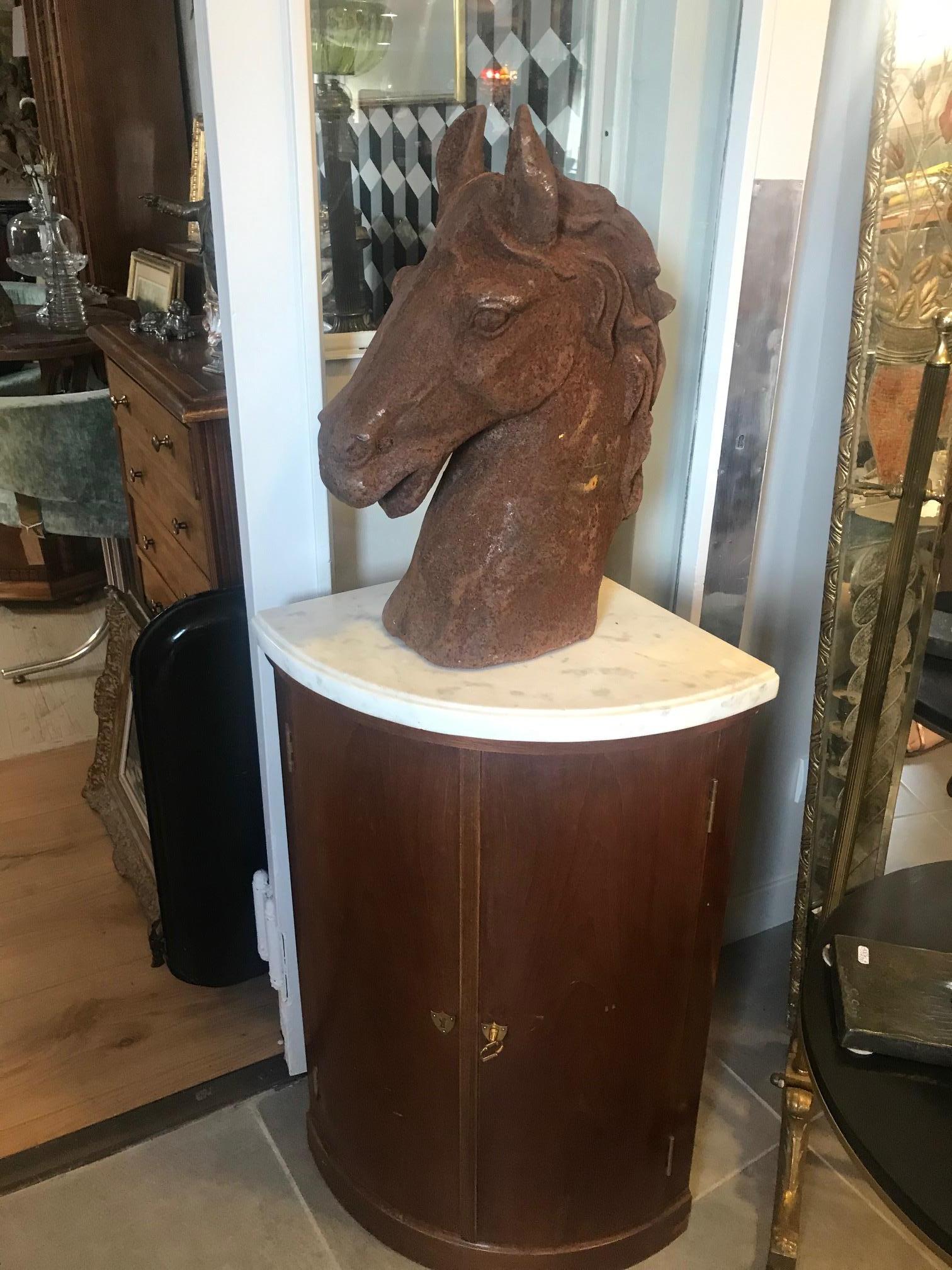 20th Century French Cast Iron Horse Head For Sale 5