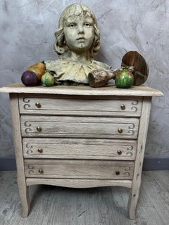 20th century French Cement Child Bust Sculpture, 1950s