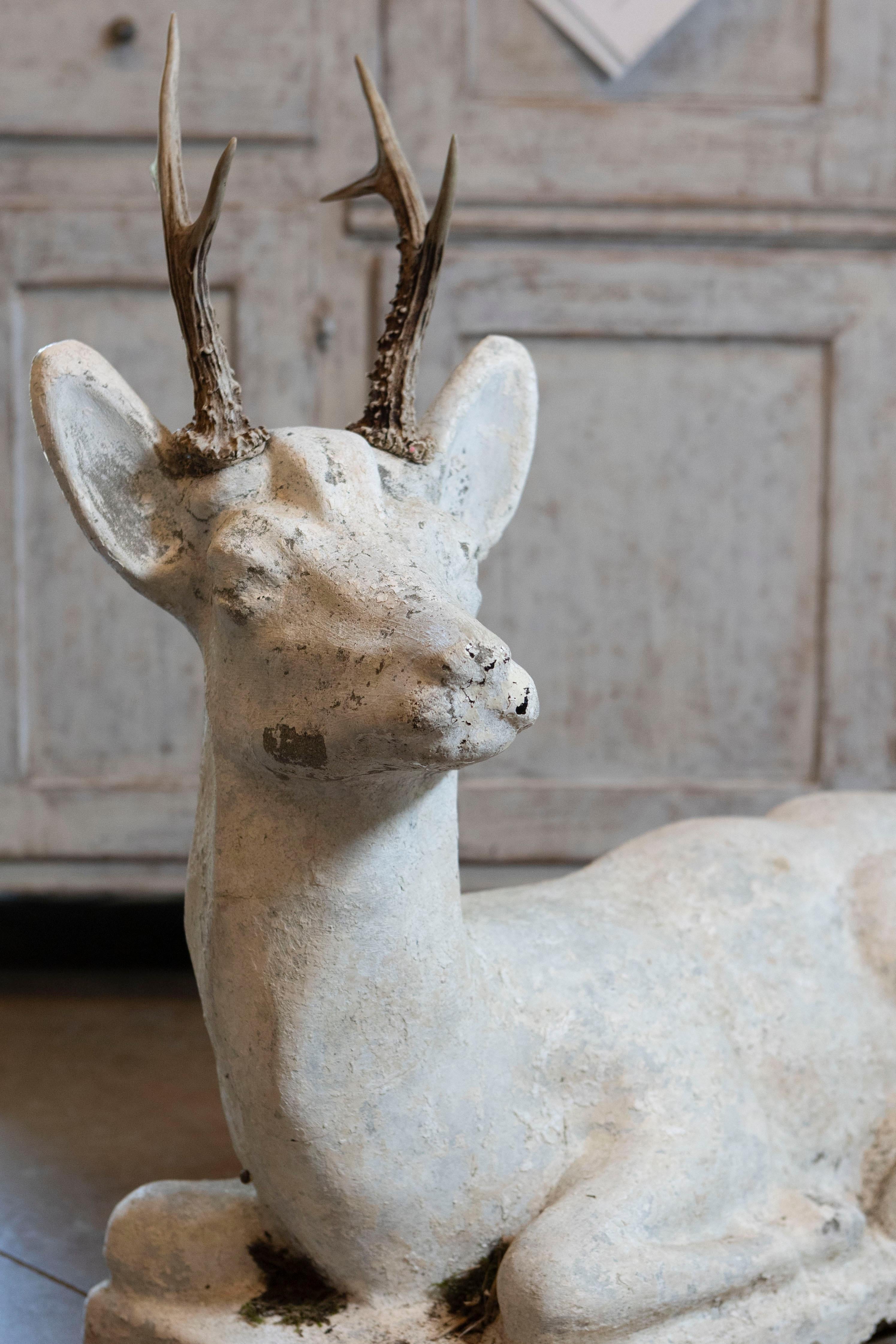 20th Century French Cement Deer For Sale 1