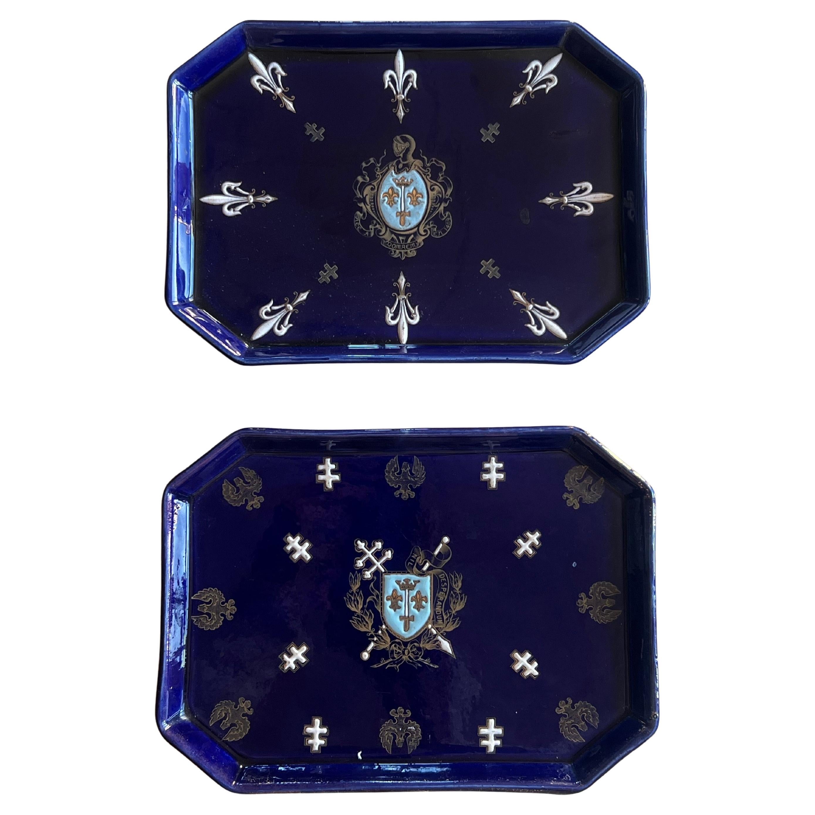 20th Century French Ceramic Centrepiece Plates