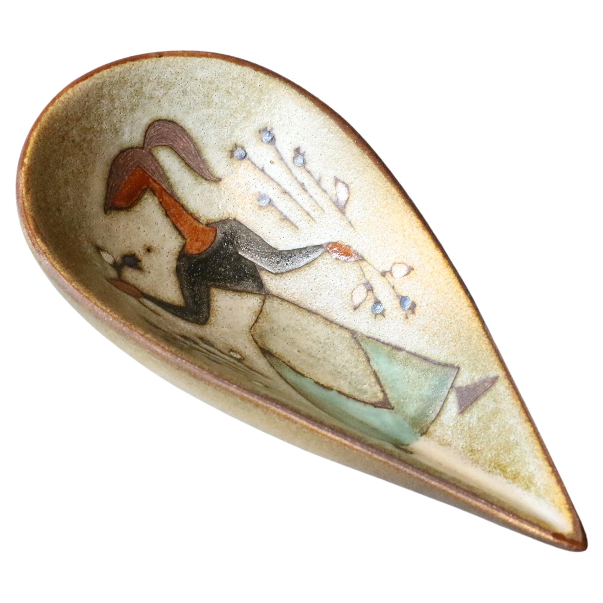 Taza de cerámica francesa del siglo XX de René Maurel, años 70, Vallauris, Era Capron