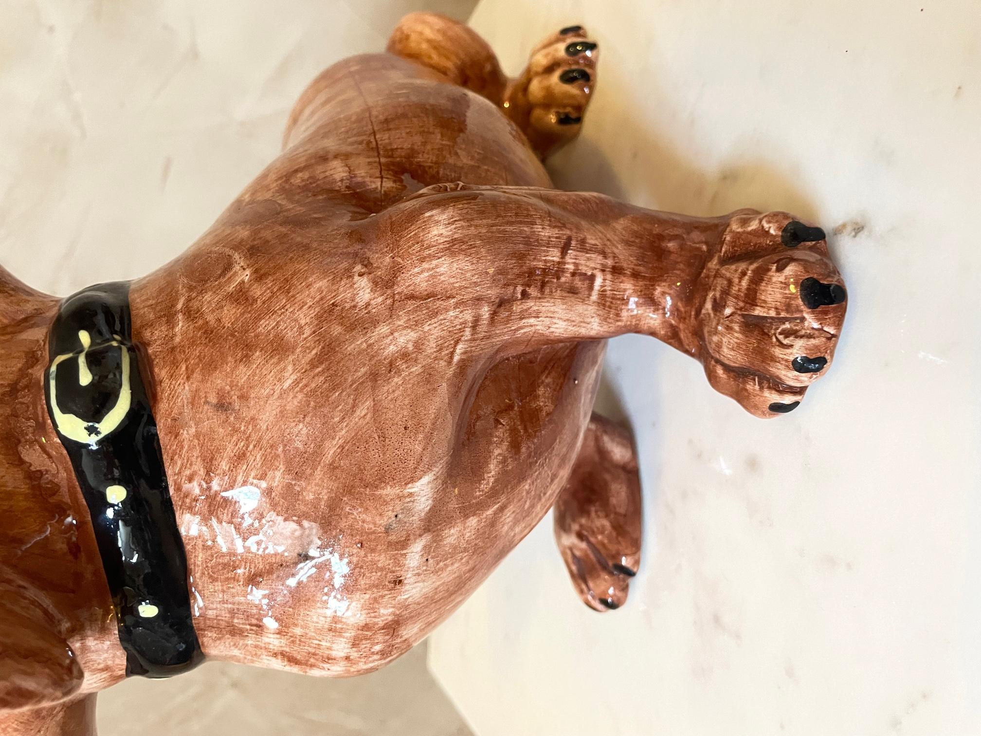 Mid-20th Century 20th century French Ceramic Dachshund, 1950s