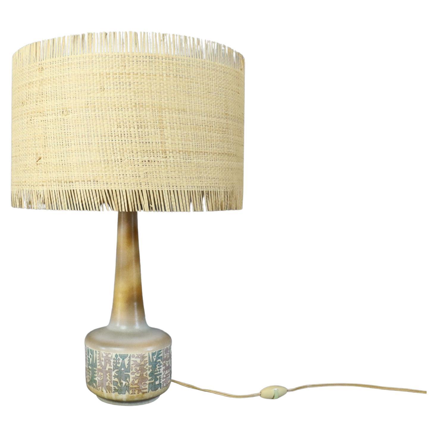 Mid-Century Modern 20th Century French Ceramic Lamp by René Maurel, 1973's For Sale
