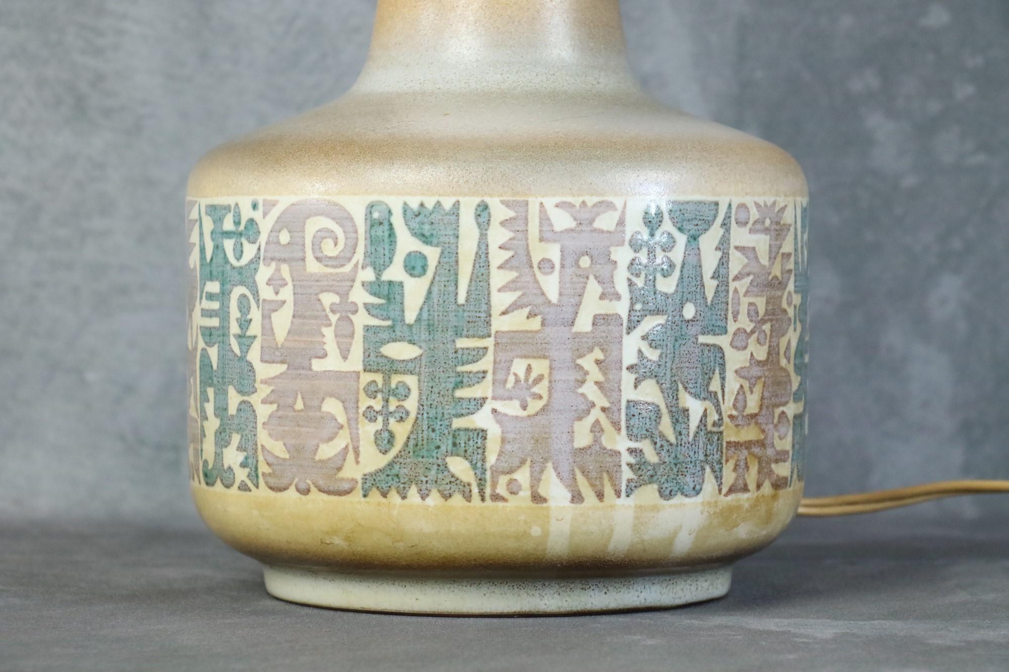 Late 20th Century 20th Century French Ceramic Lamp by René Maurel, 1973's For Sale