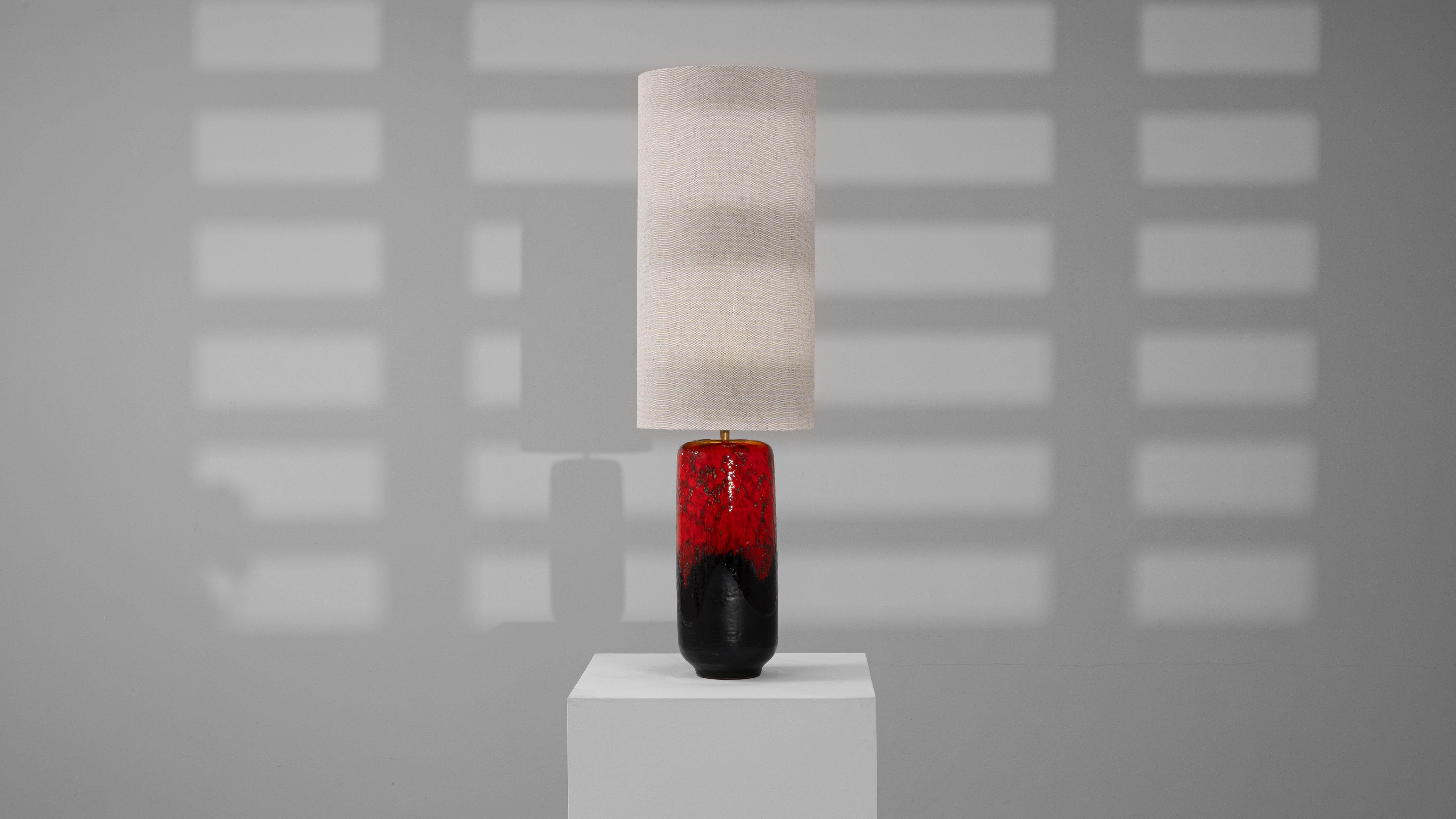 20ième siècle Lampe de table en céramique française du 20e siècle en vente