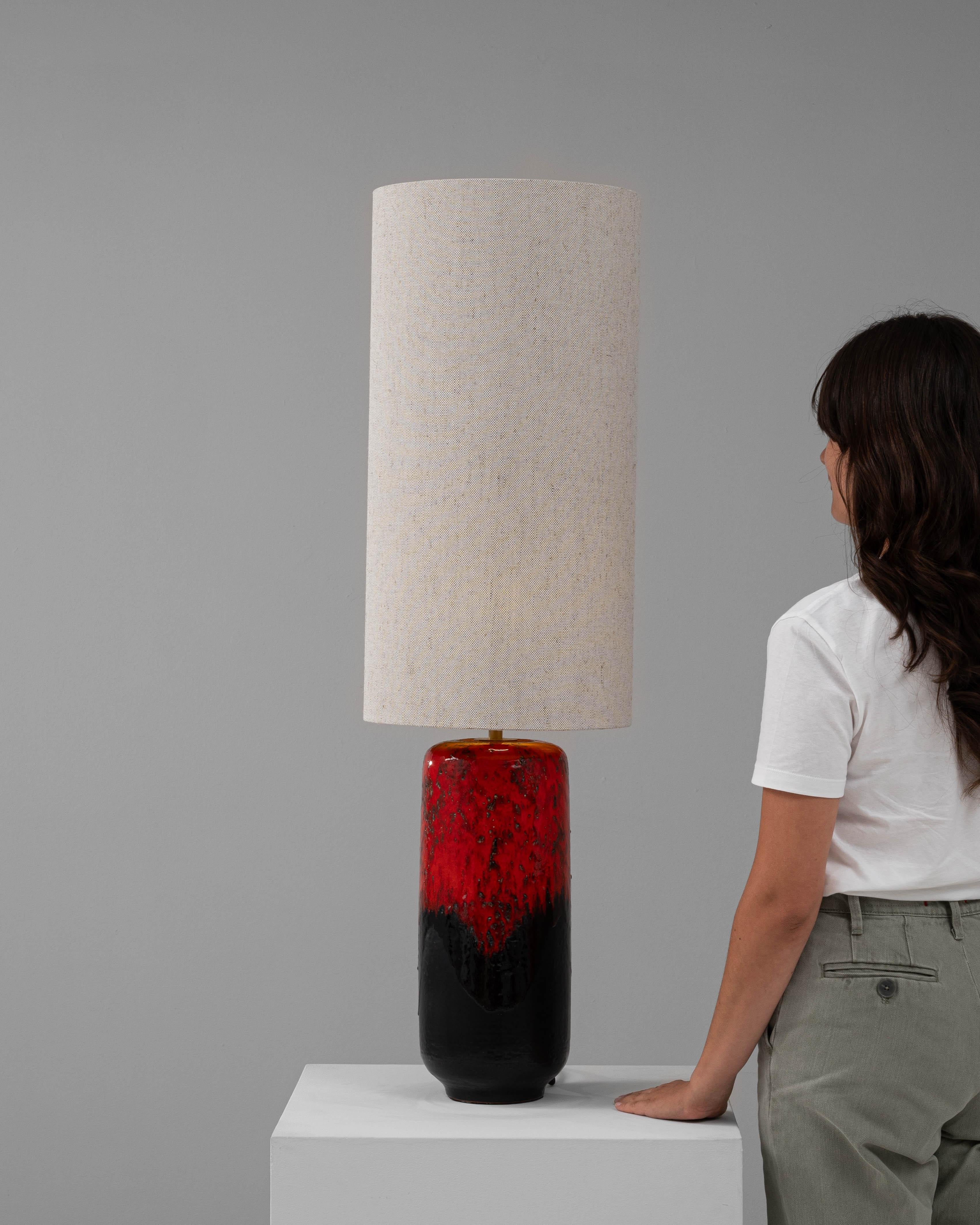 Lampe de table en céramique française du 20e siècle en vente 2