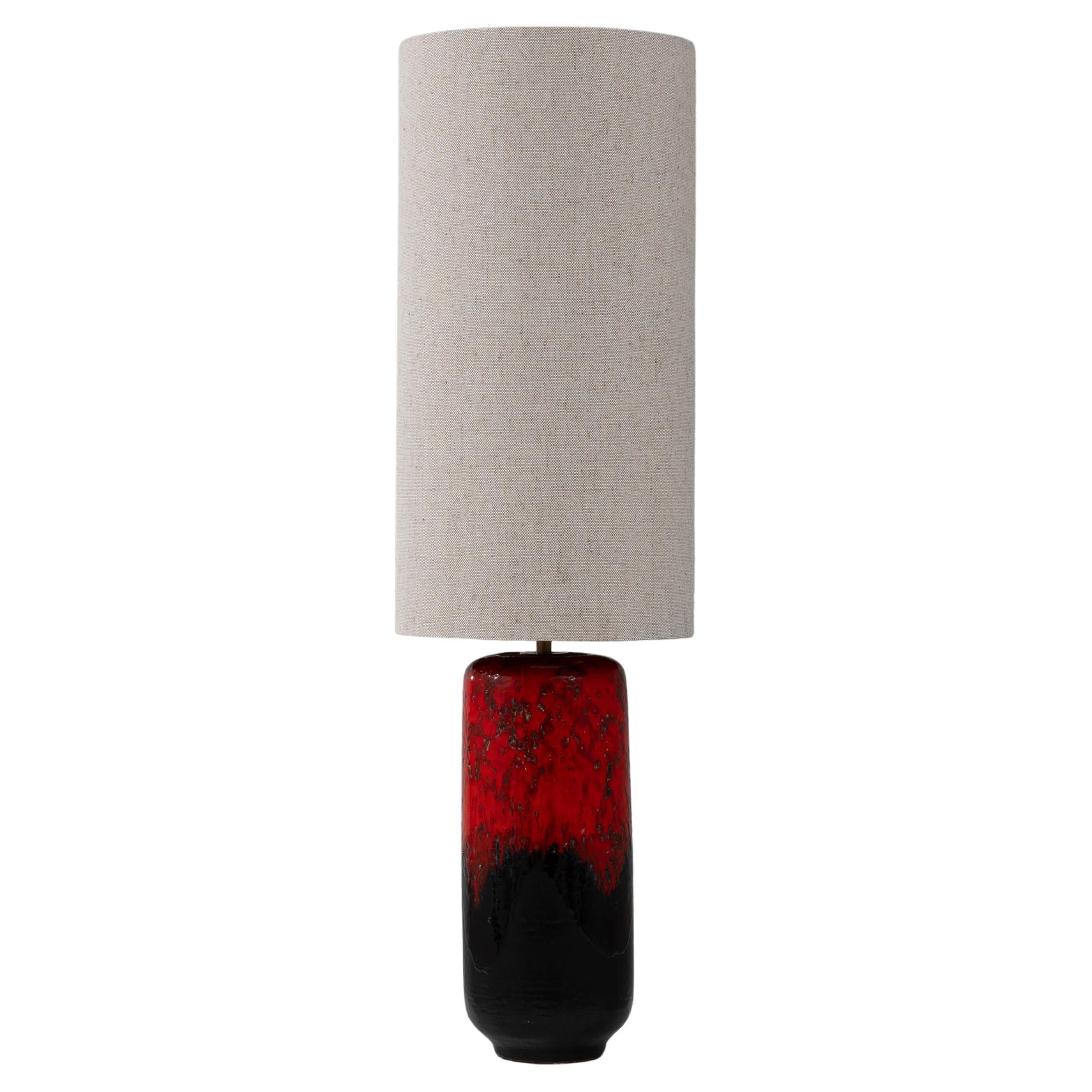 Lampe de table en céramique française du 20e siècle