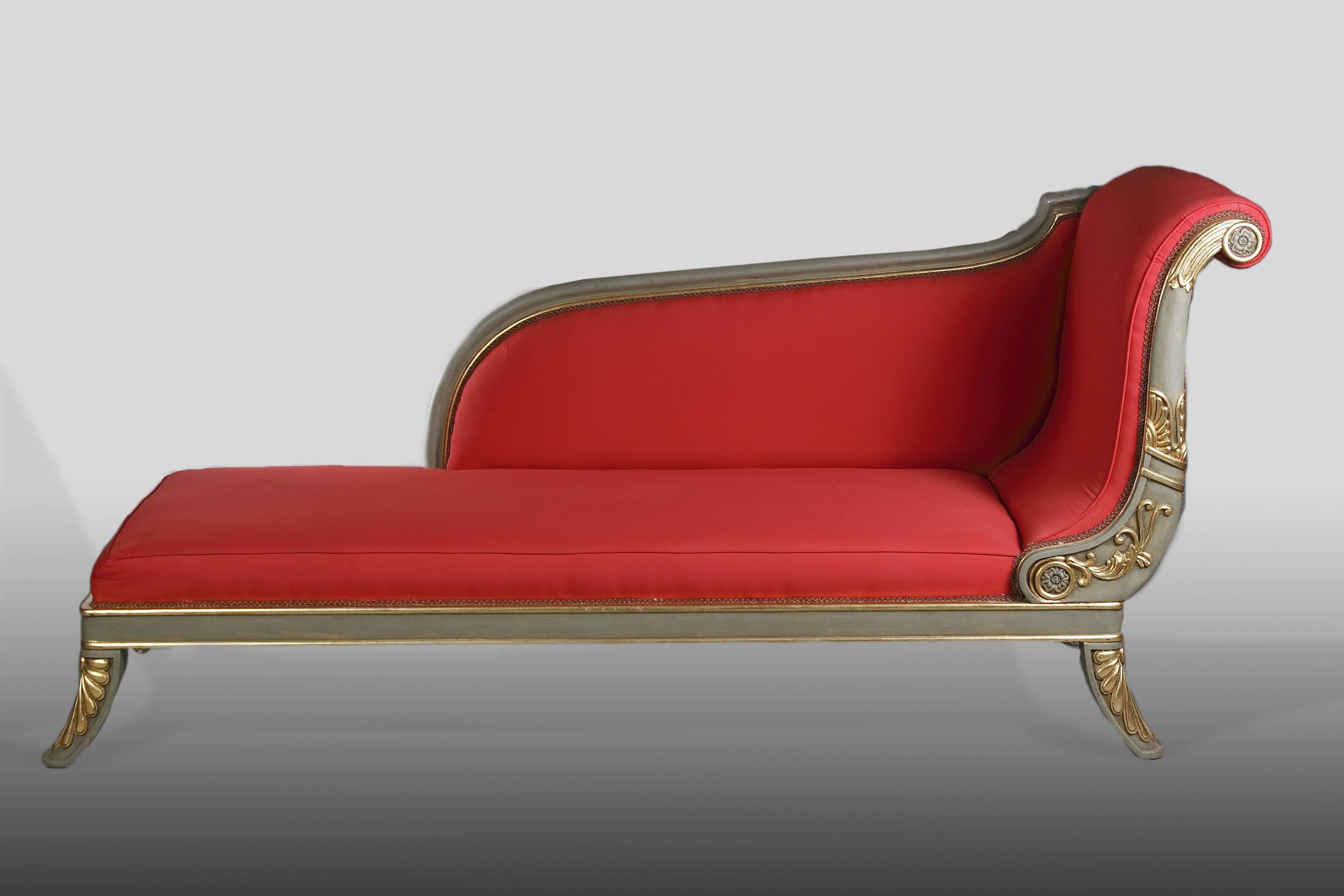 20th Century French Chaise Lounge in the Empire Style 5