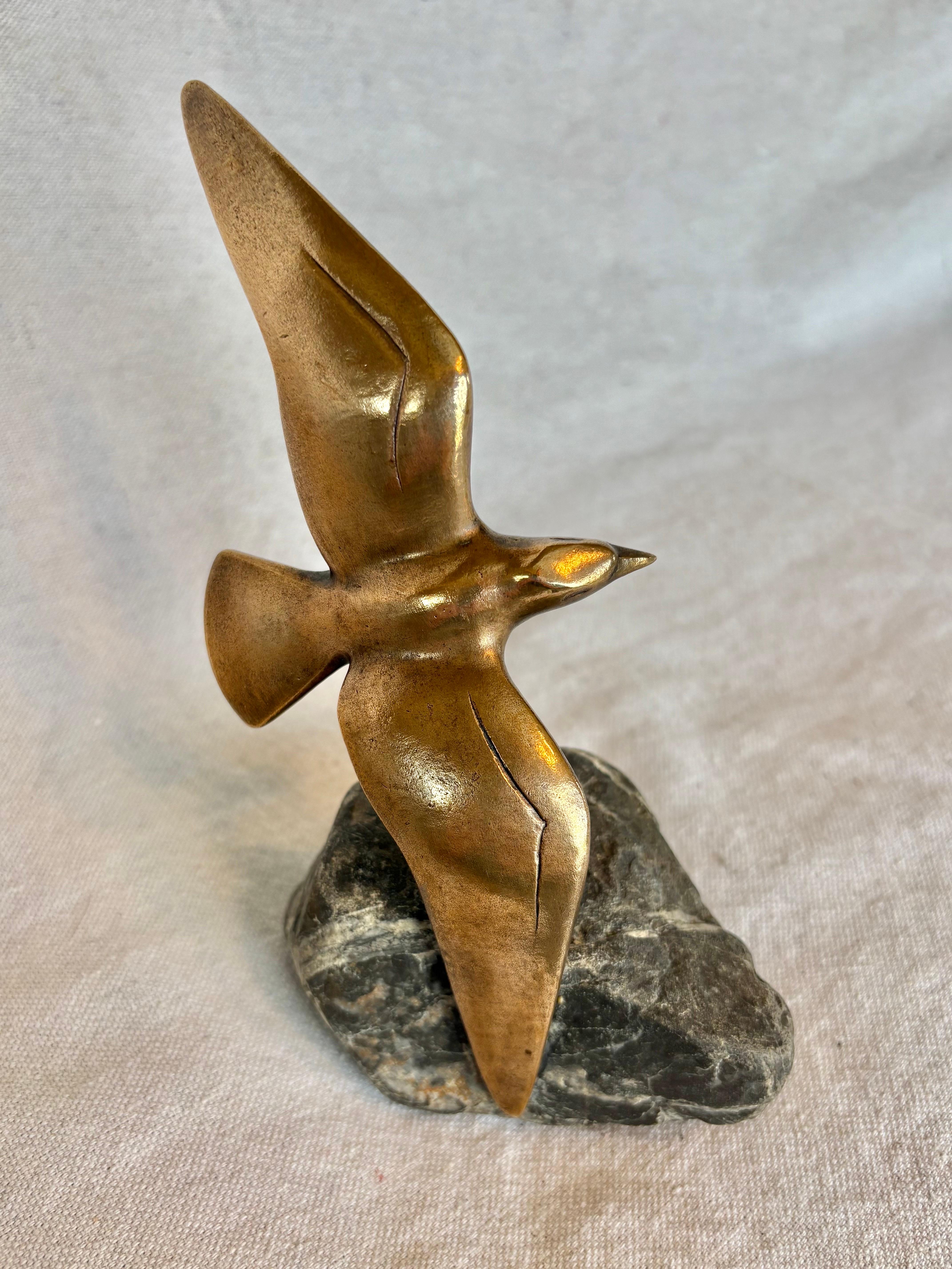 Französische Charles Reussner Bronzeskulptur eines Möwen aus dem 20. Jahrhundert im Angebot 6