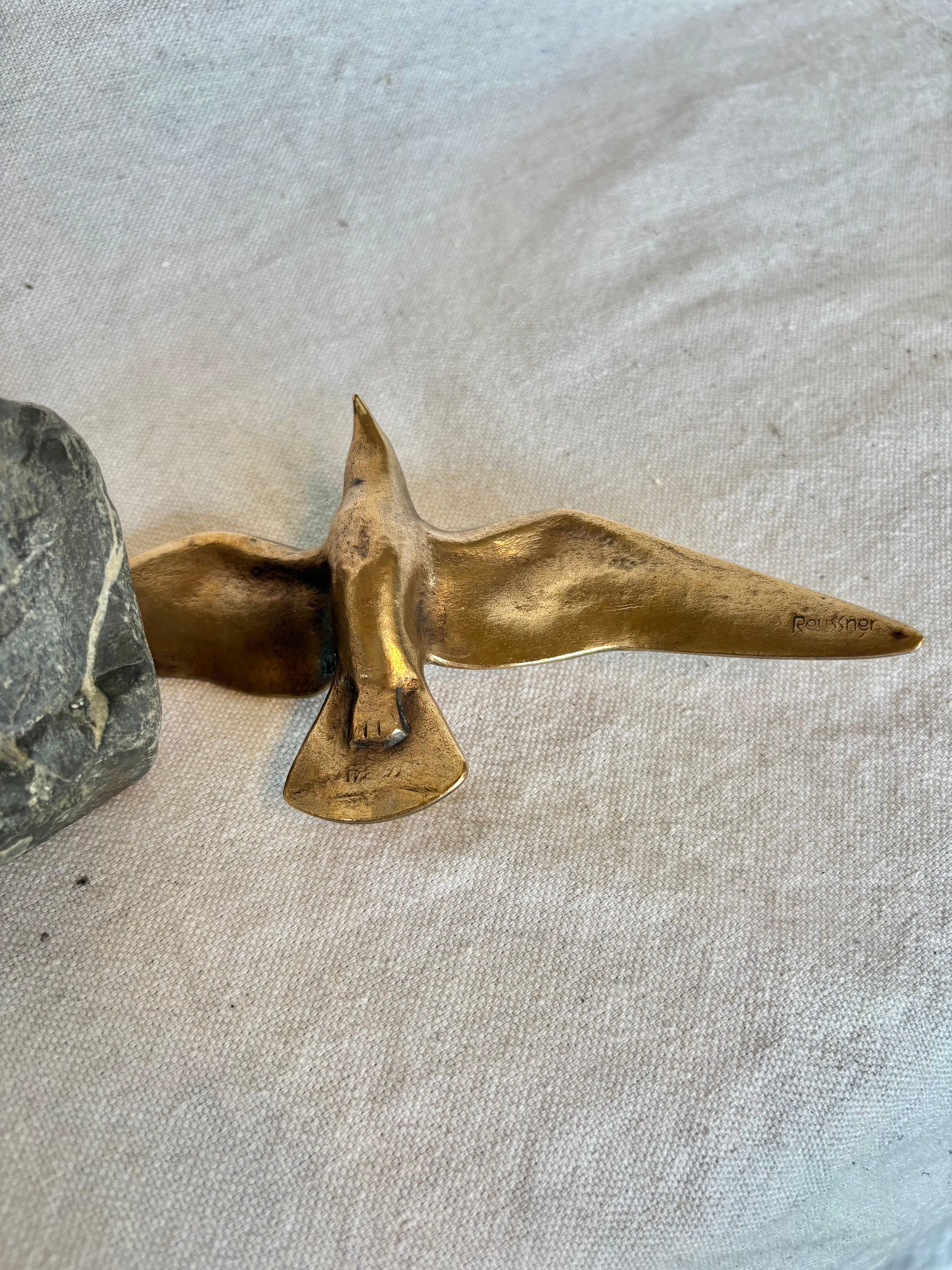 Französische Charles Reussner Bronzeskulptur eines Möwen aus dem 20. Jahrhundert im Angebot 2