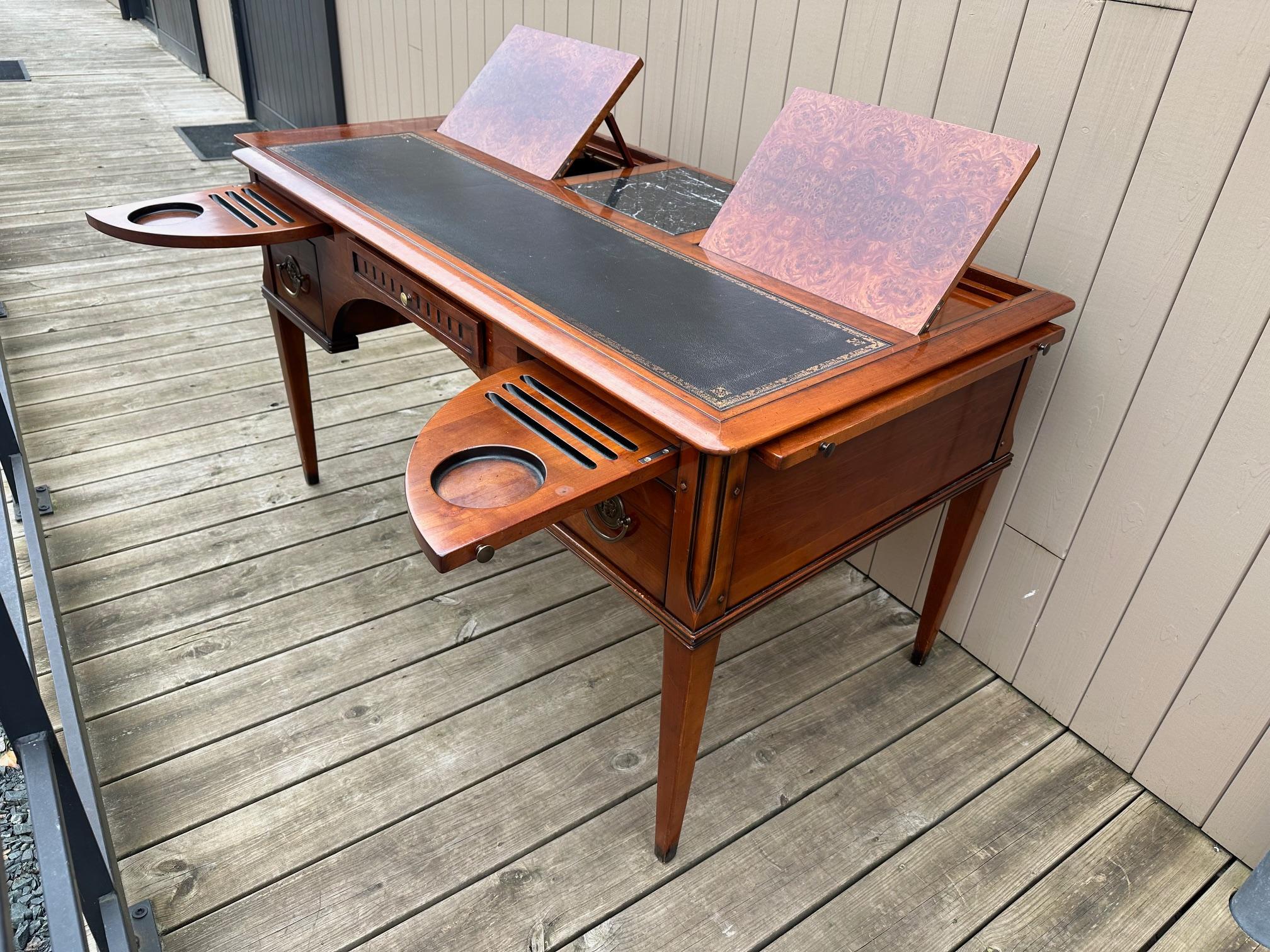 20th century French Cherry Wood System Desk, 1980s 5