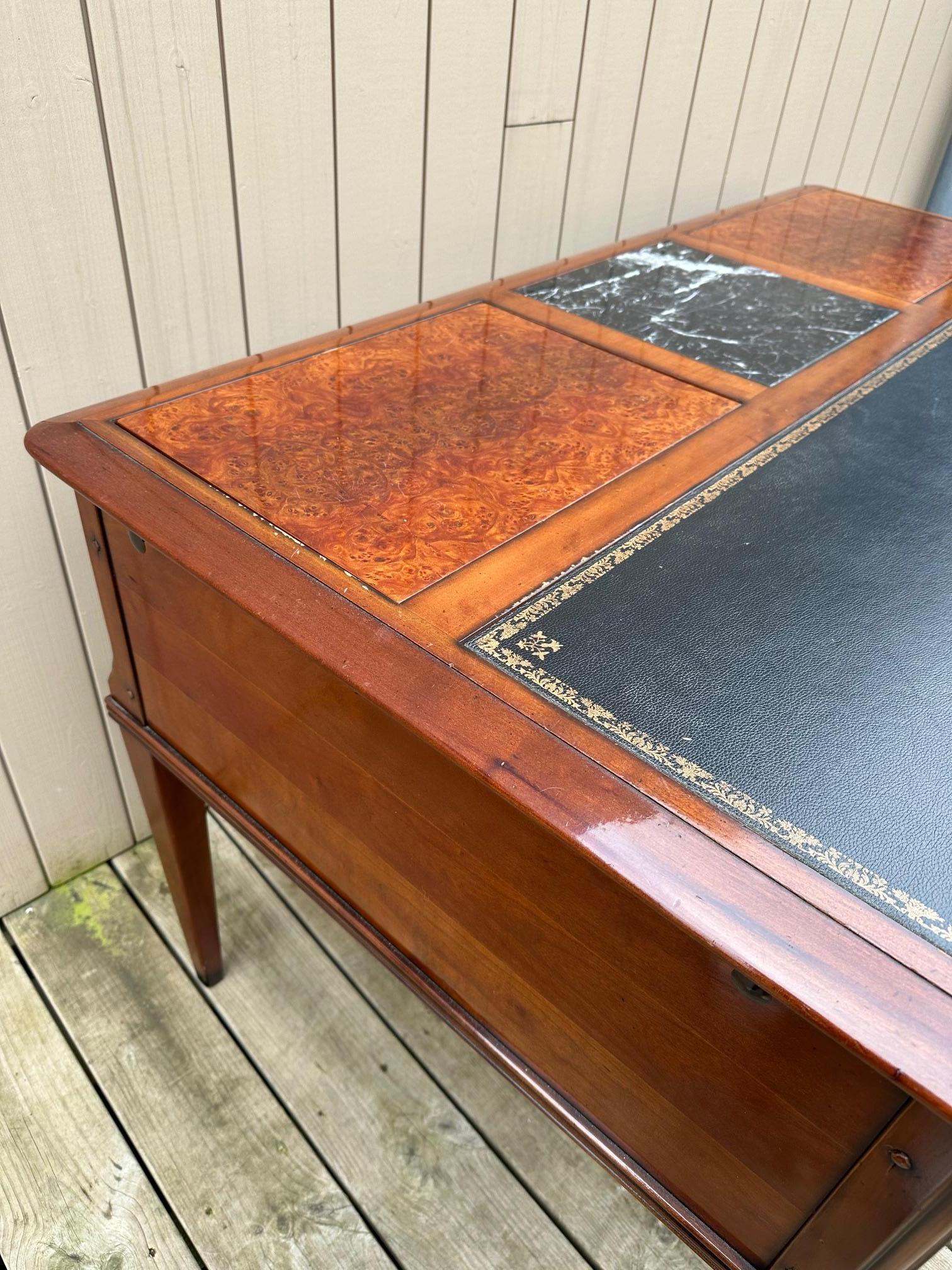 20th century French Cherry Wood System Desk, 1980s 8