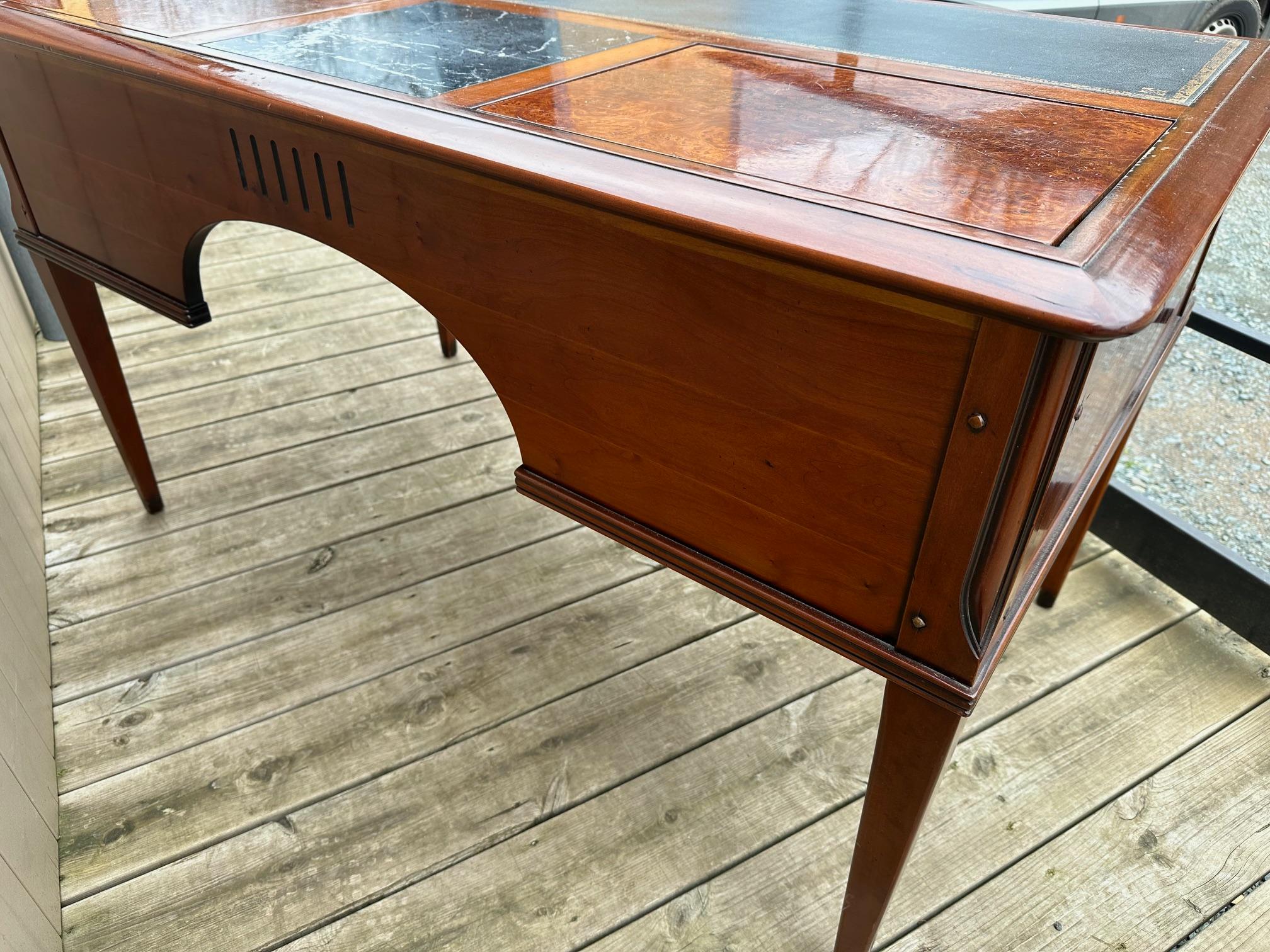 20th century French Cherry Wood System Desk, 1980s 11