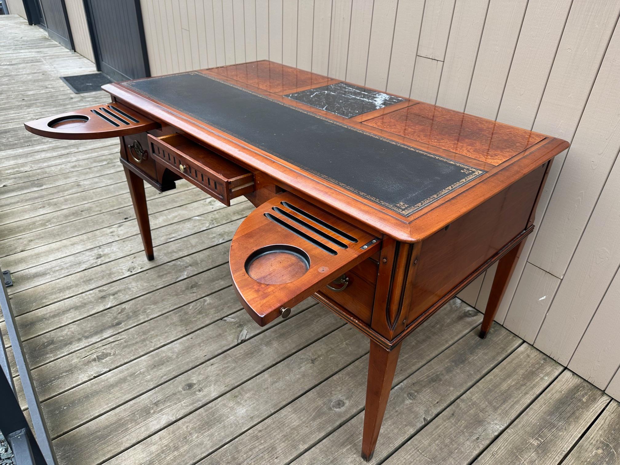 Late 20th Century 20th century French Cherry Wood System Desk, 1980s
