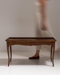 20th Century French Chestnut Brown Louis XV Coffee Table in Original Patina