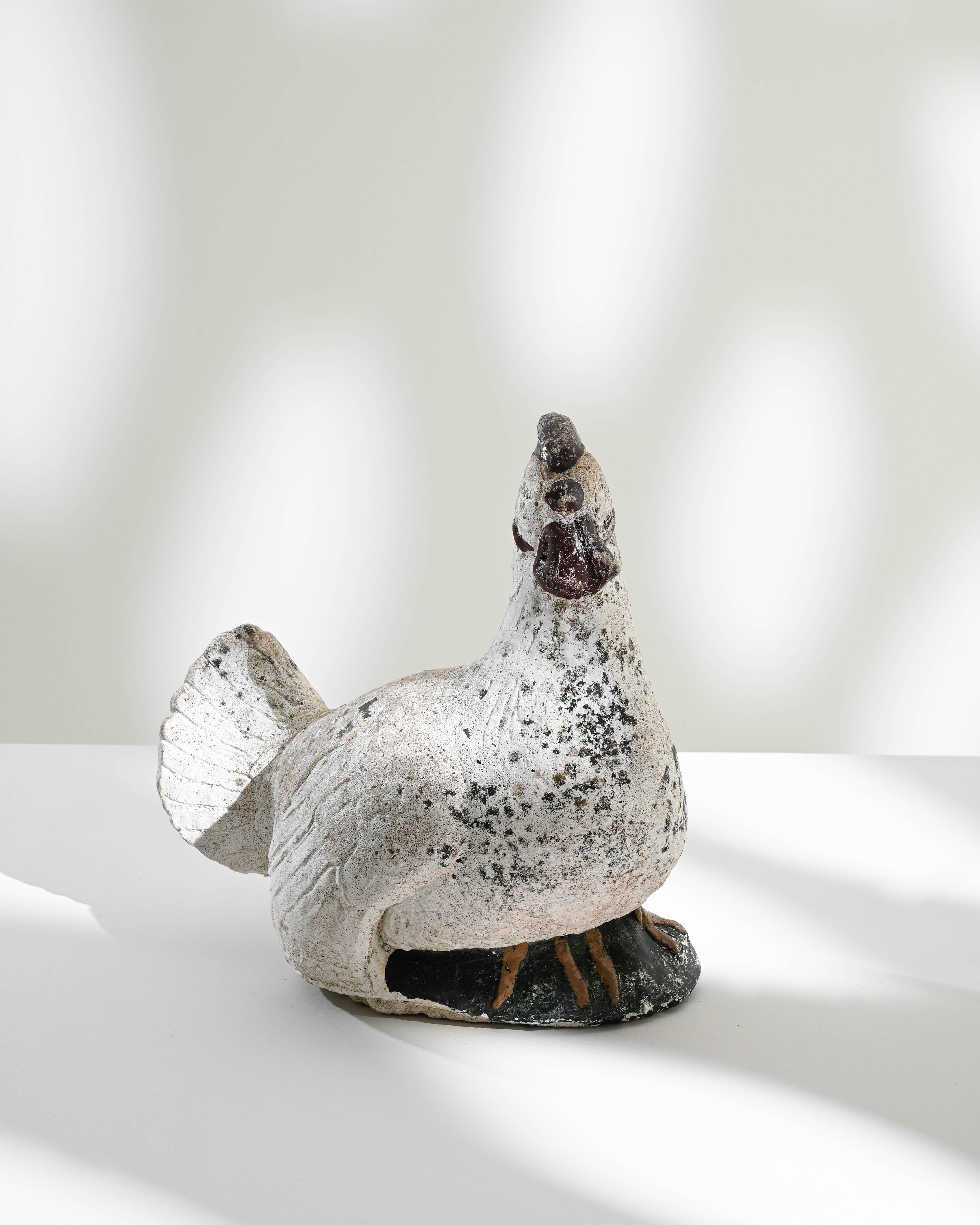 20th Century French Chicken Concrete Sculpture For Sale 2