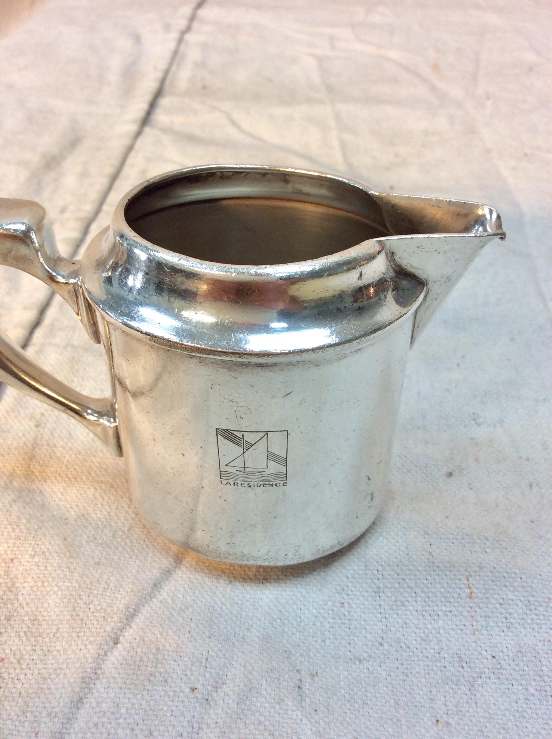 Silver Plate 20th Century French Christofle Hotel Silver Silverplate La Residence Creamer For Sale