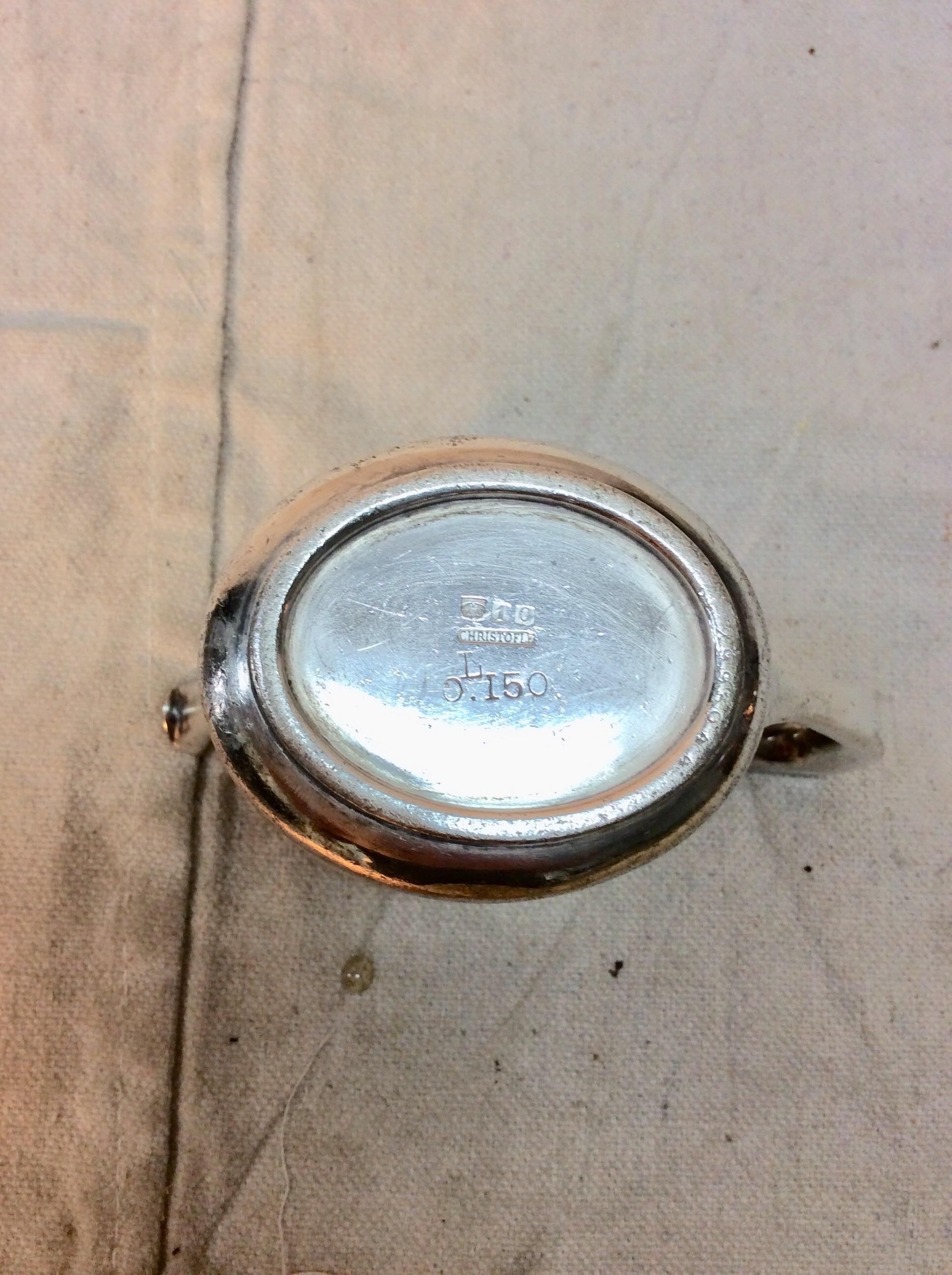 20th Century French Christofle Hotel Silver Silverplate La Residence Creamer For Sale 4