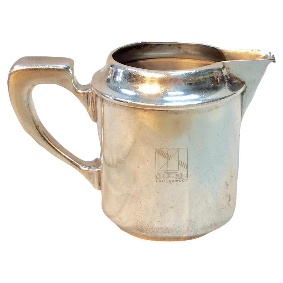 20th Century French Christofle Hotel Silver Silverplate La Residence Creamer For Sale