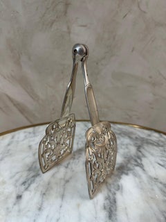 20th century French Christofle Silver Plated Asparagus Clamp, 1950s