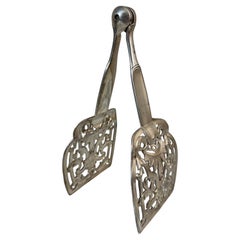 20th century French Christofle Silver Plated Asparagus Clamp, 1950s