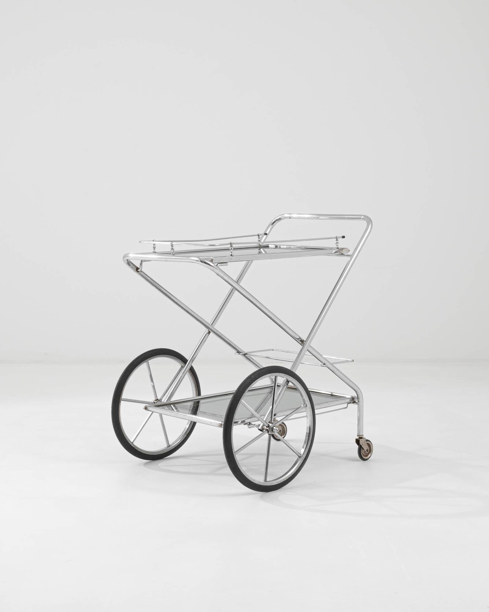 20th Century French Chrome Bar Cart For Sale 1