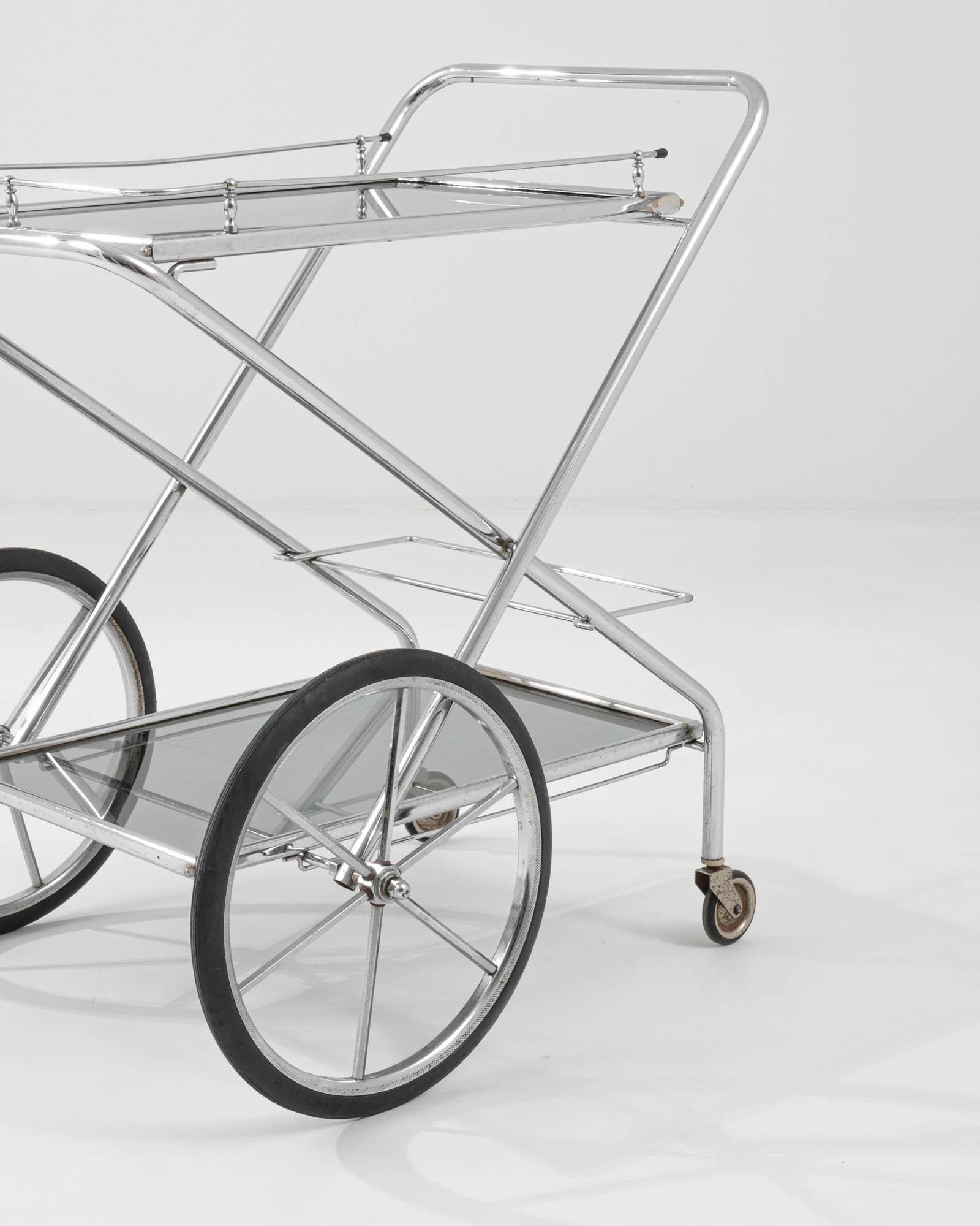 20th Century French Chrome Bar Cart For Sale 2