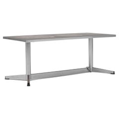 20th Century French Chrome Coffee Table With Ceramic Top By Juliette Belarti