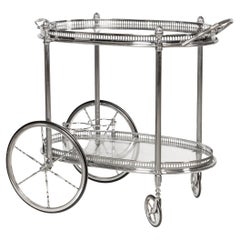 Vintage 20th Century French Chrome Drinks Trolley, c.1970