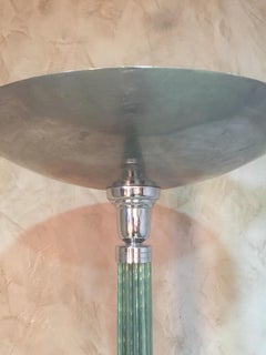 20th Century French Chromed Metal Art Deco Floor Lamp, 1930s