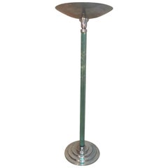 20th Century French Chromed Metal Art Deco Floor Lamp, 1930s