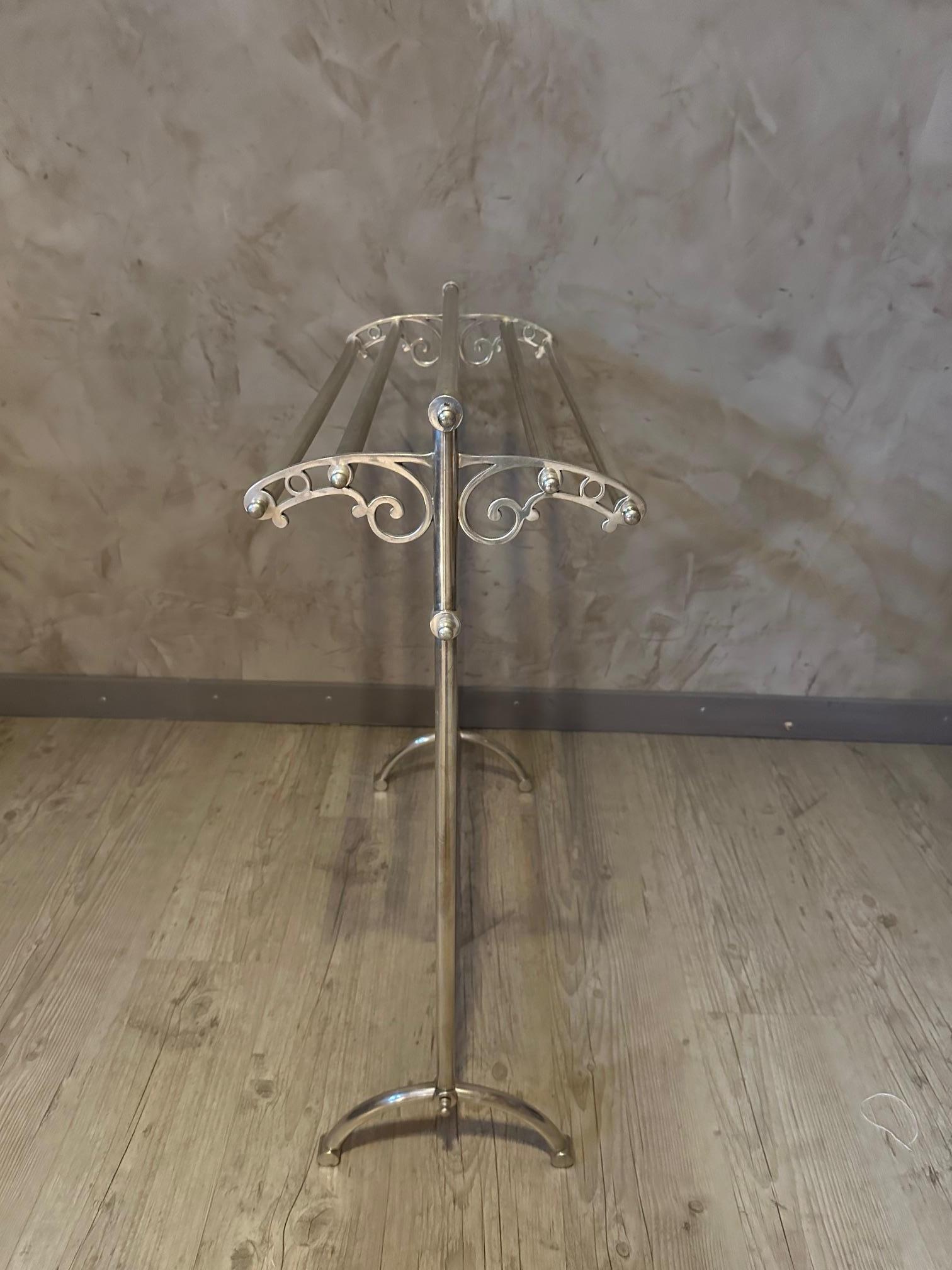 20th century French Chromed Metal Towels Rack For Sale 1