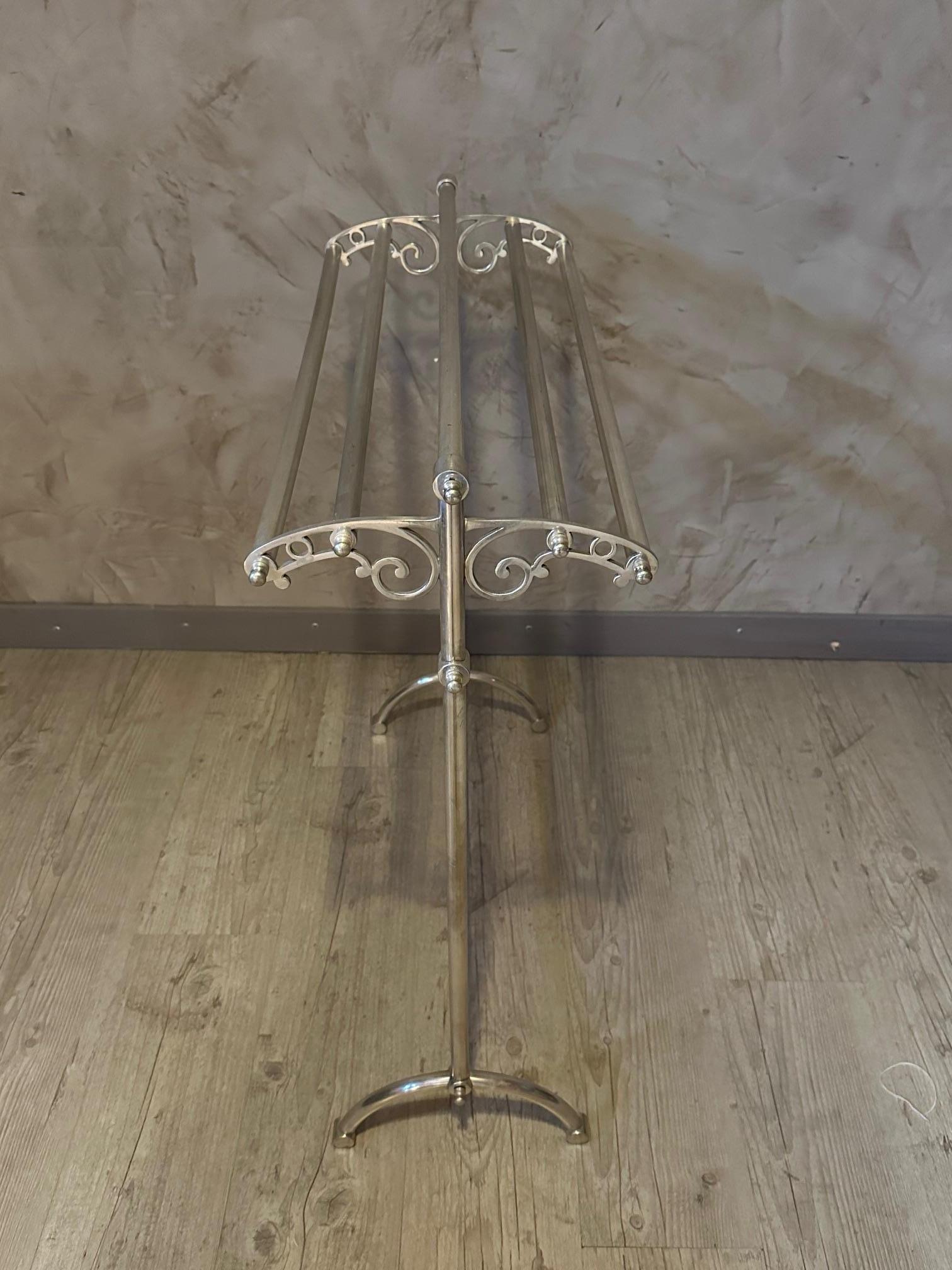 20th century French Chromed Metal Towels Rack For Sale 2