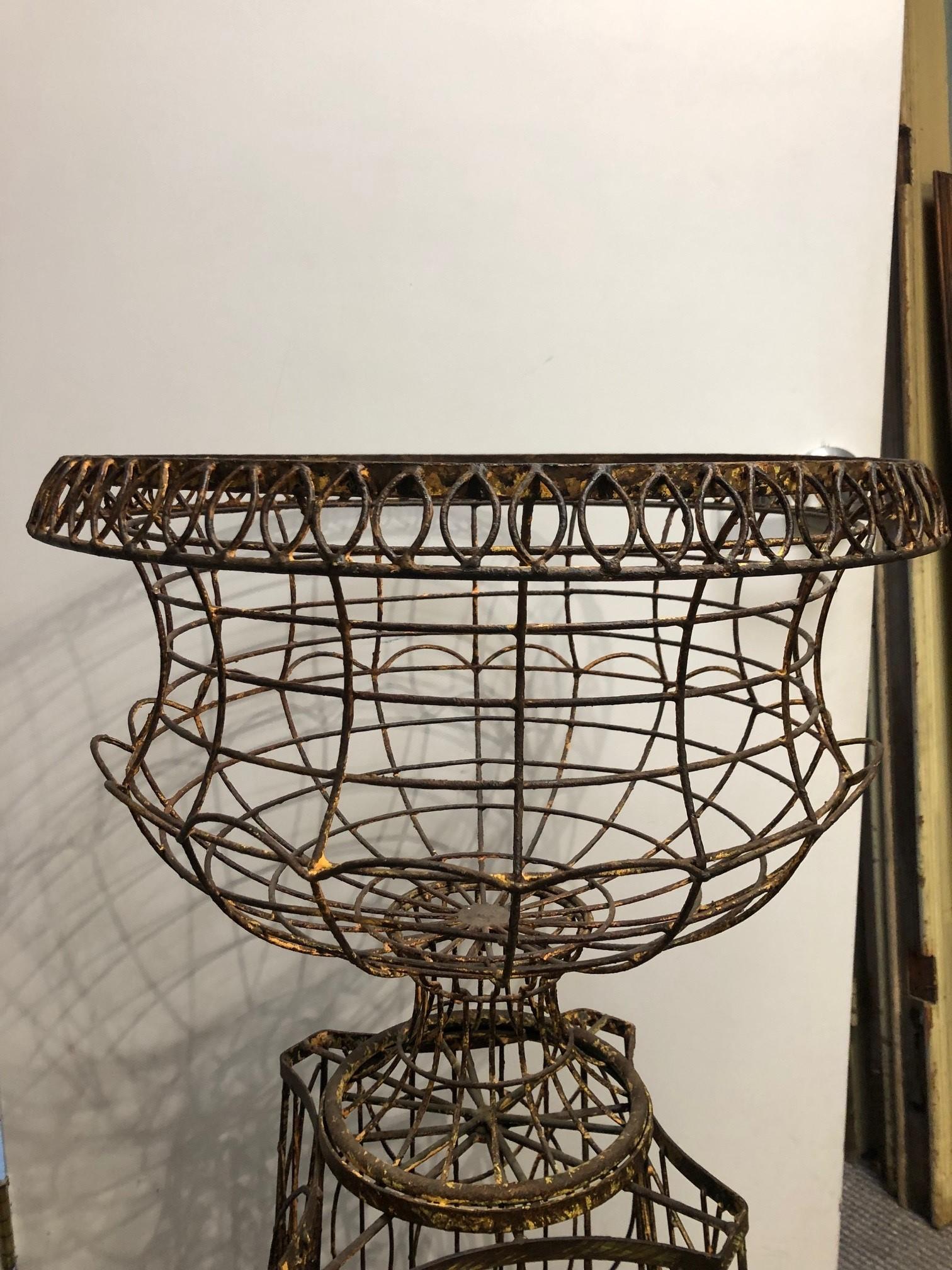 french wire urn planters