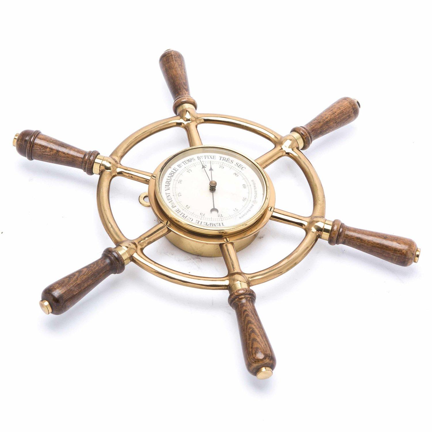 20th Century French Clock and Barometer by Hermes, circa 1950 In Good Condition In Royal Tunbridge Wells, Kent