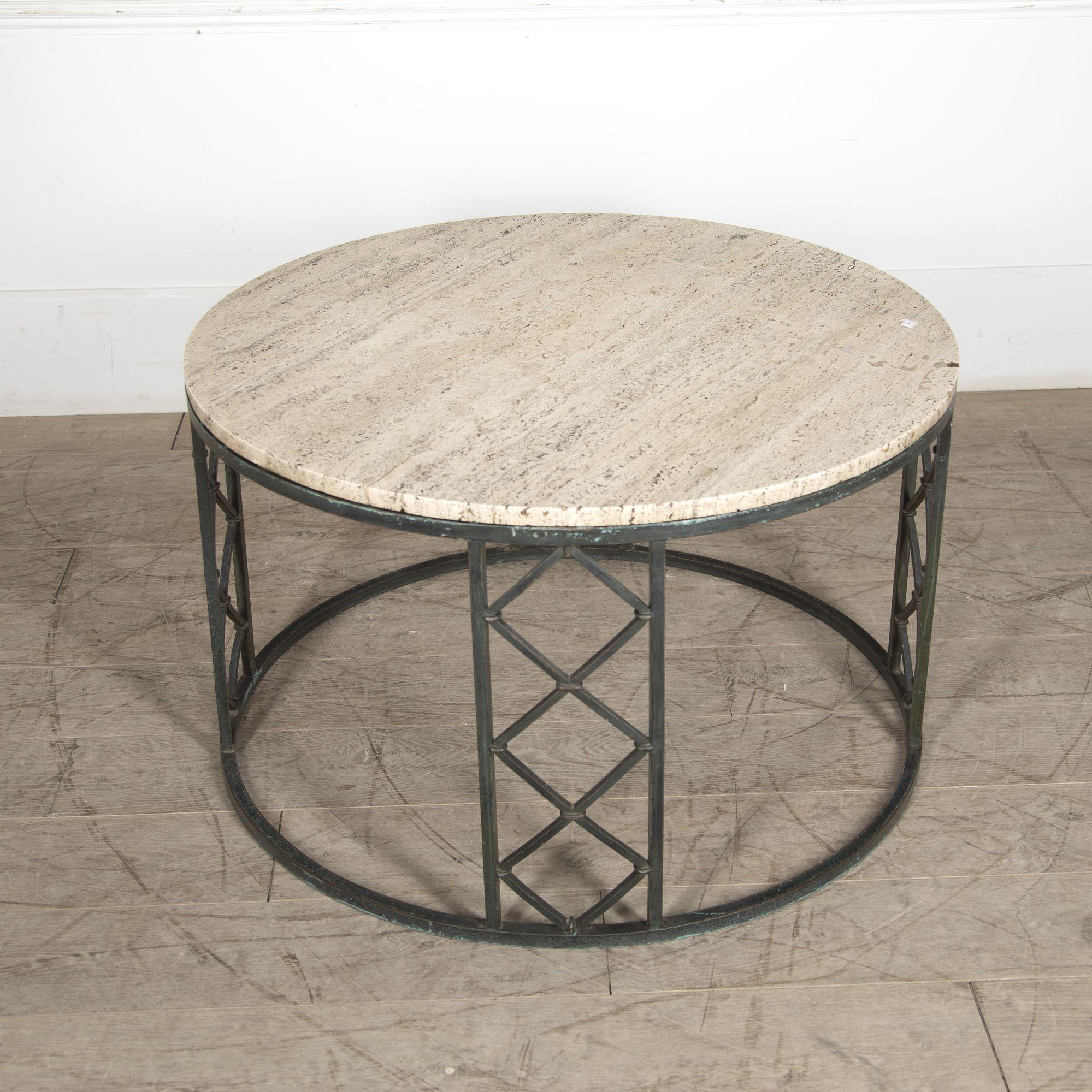 Metal 20th Century, French, Coffee Table For Sale