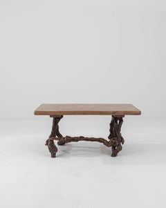 20th Century French Coffee Table with Branching Base
