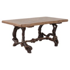 20th Century French Coffee Table with Branching Base