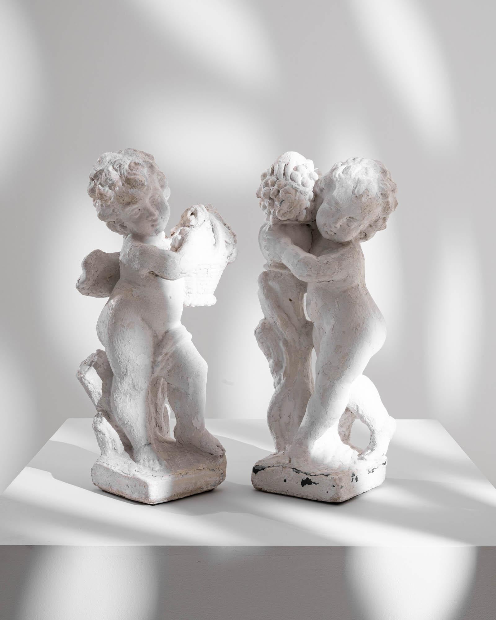 20th Century French Concrete Angels, a Pair For Sale 2