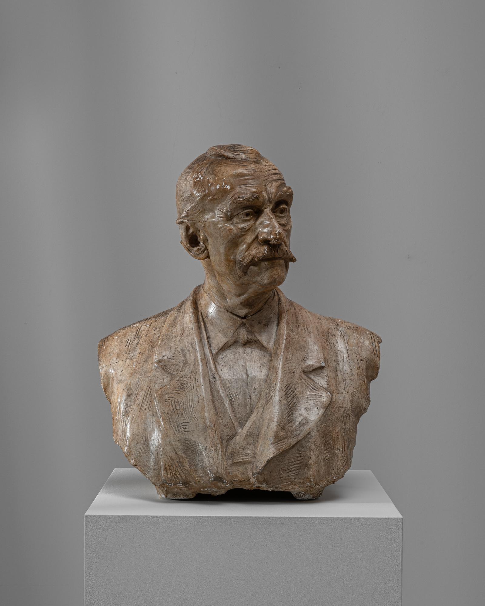 Busto in cemento francese del XX secolo In condizioni buone in vendita a High Point, NC