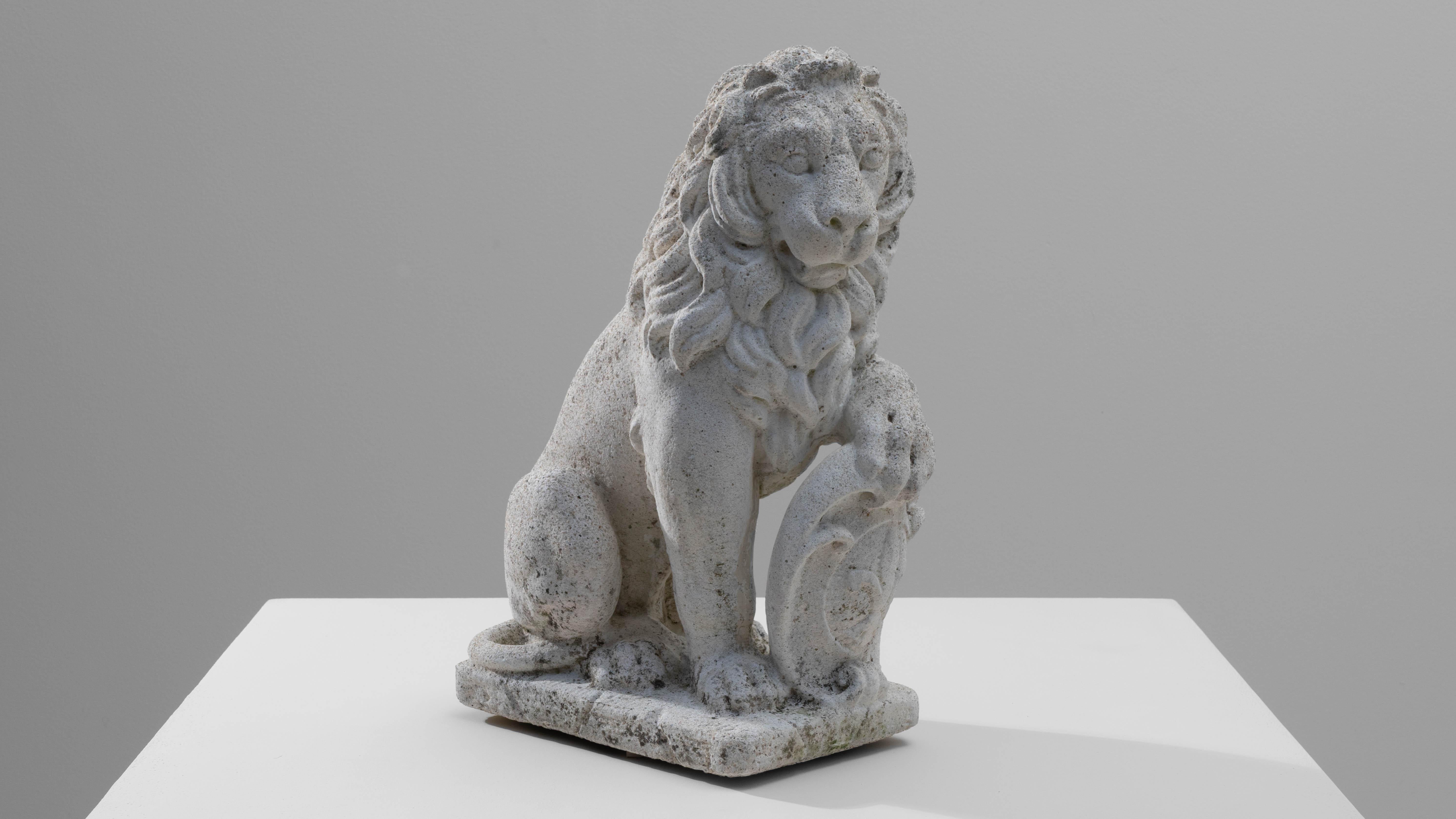 20th Century French Concrete Lion Sculpture For Sale 5