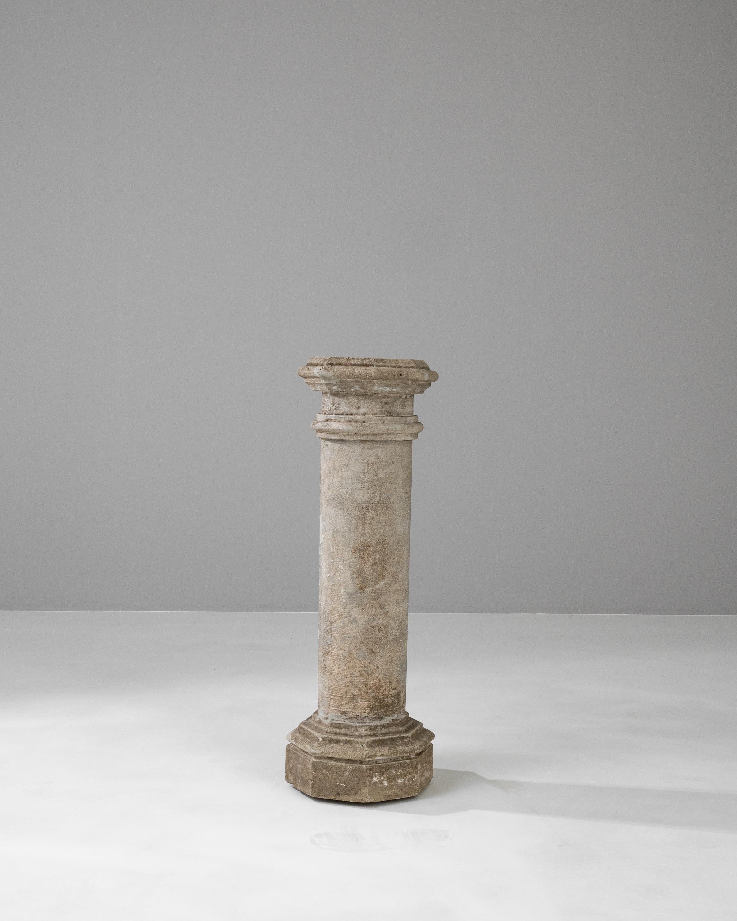 20th Century French Concrete Pedestal In Good Condition In High Point, NC