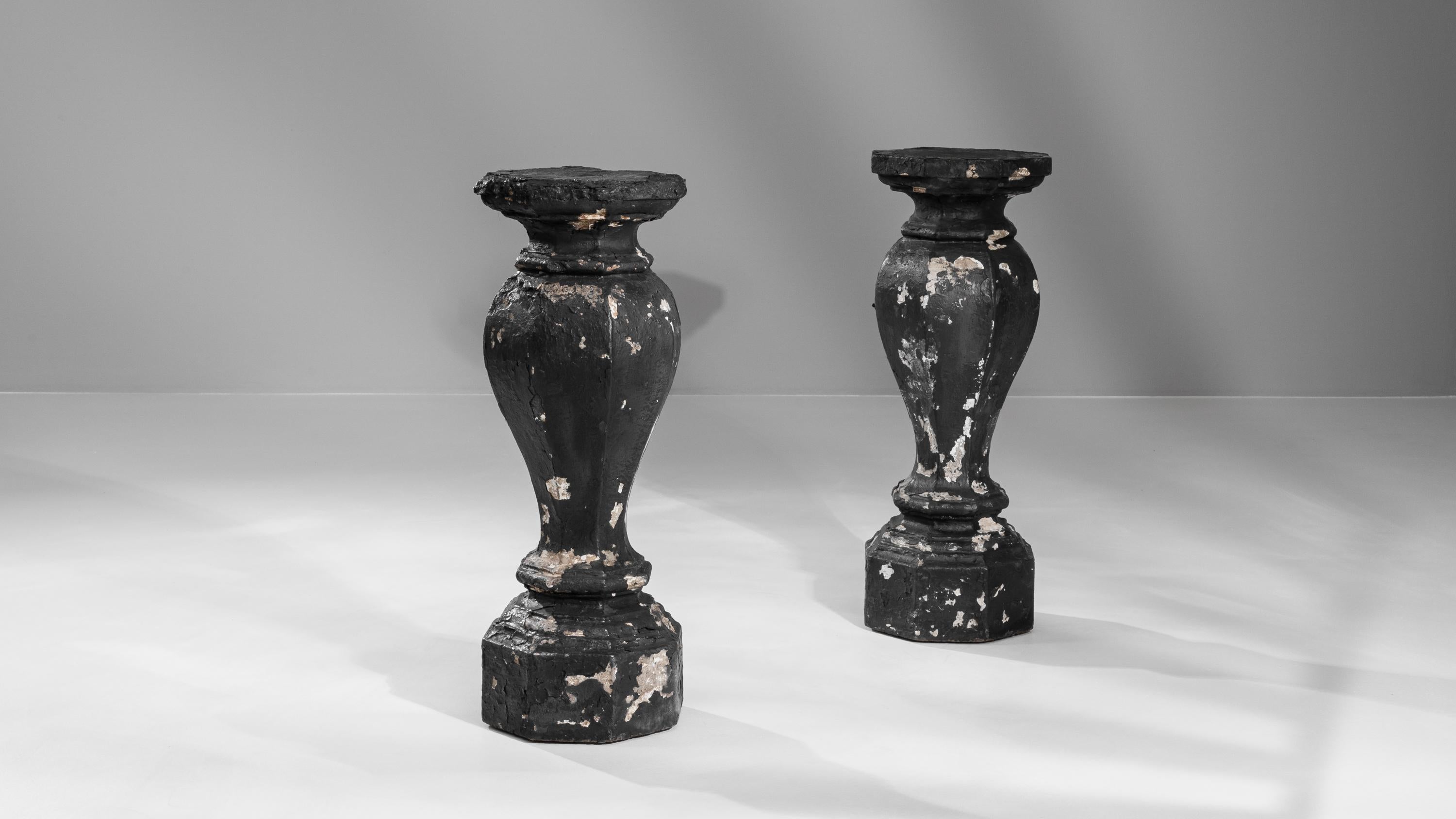 20th Century French Concrete Pedestals, a Pair For Sale 1