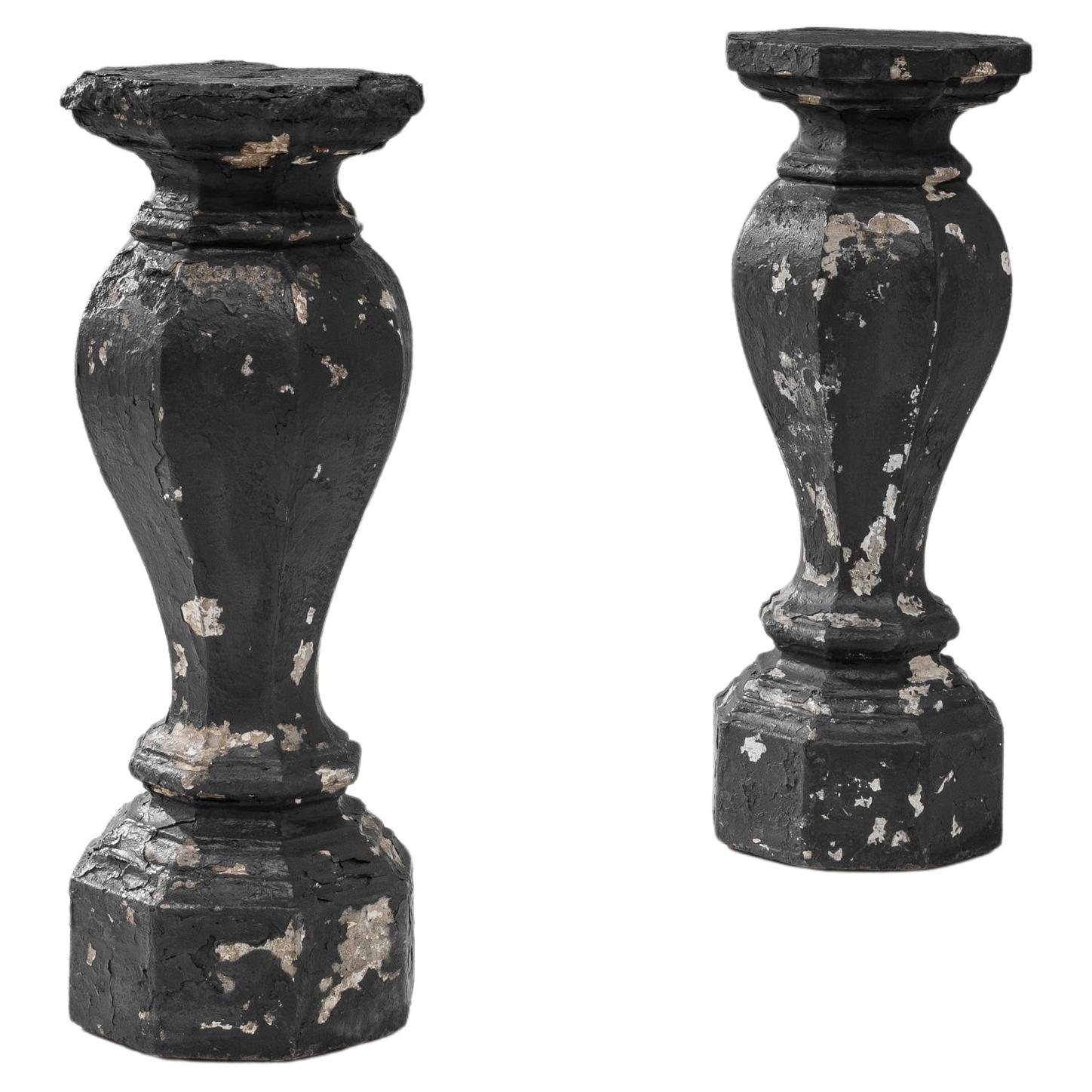 20th Century French Concrete Pedestals, a Pair For Sale