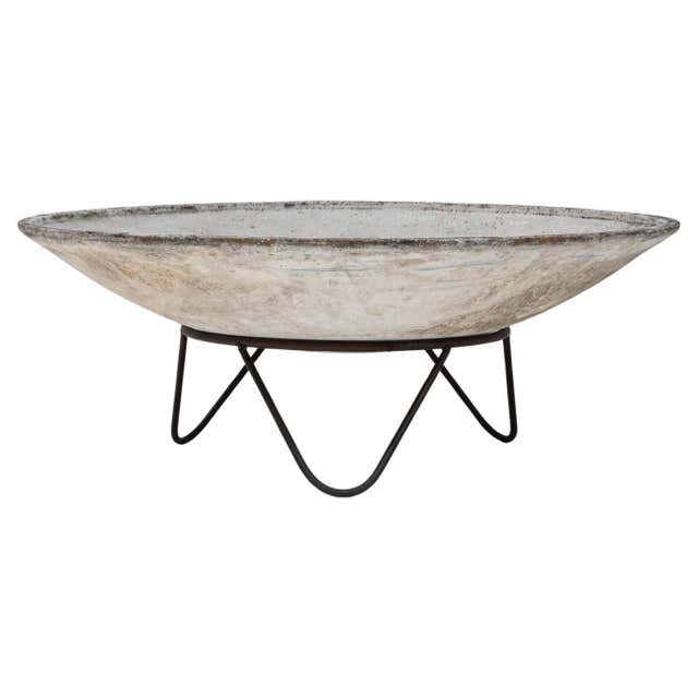 20th Century French Concrete Planter, Distressed Finish, Rustic Charm ...
