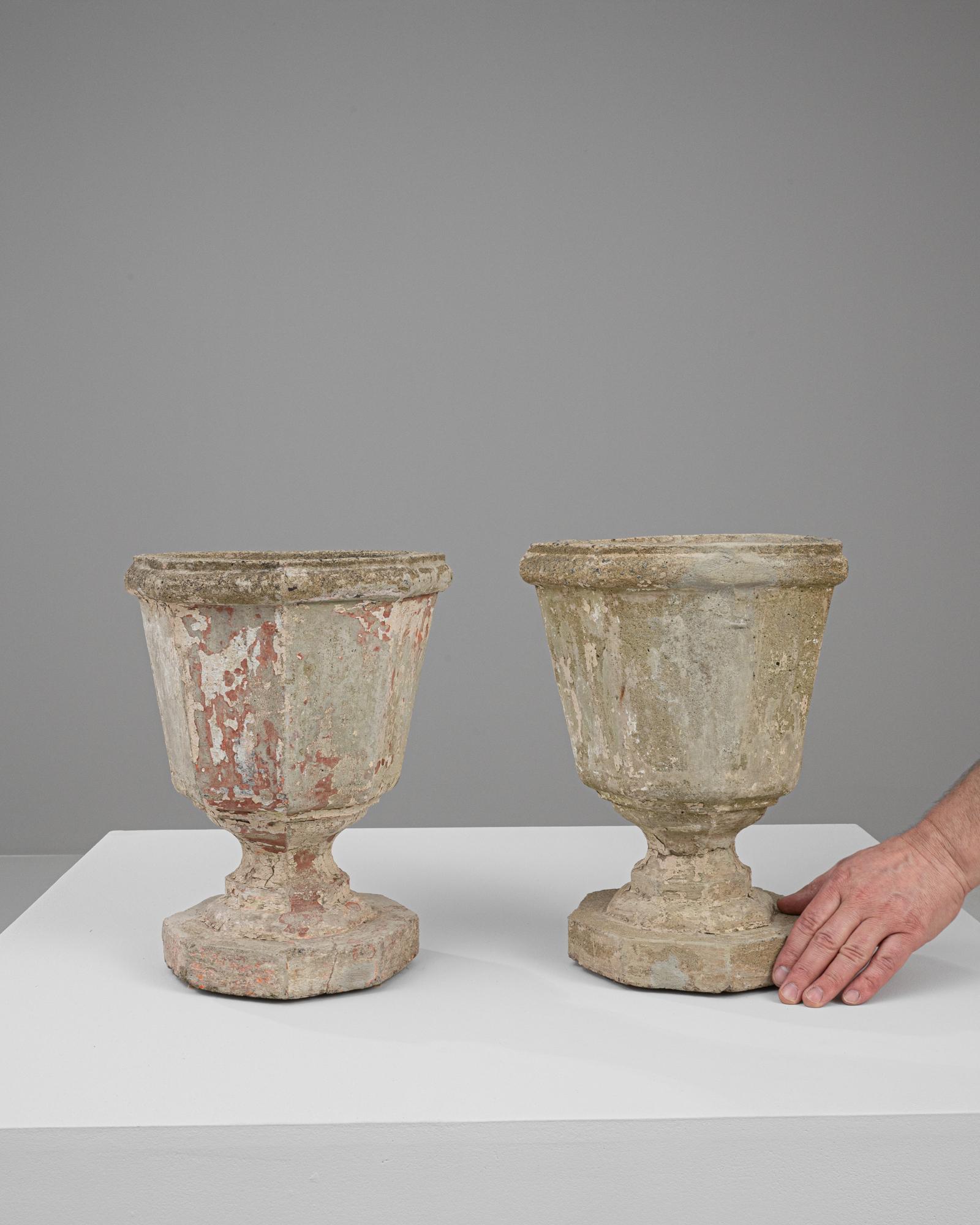 20th Century French Concrete Planters, a Pair For Sale 1