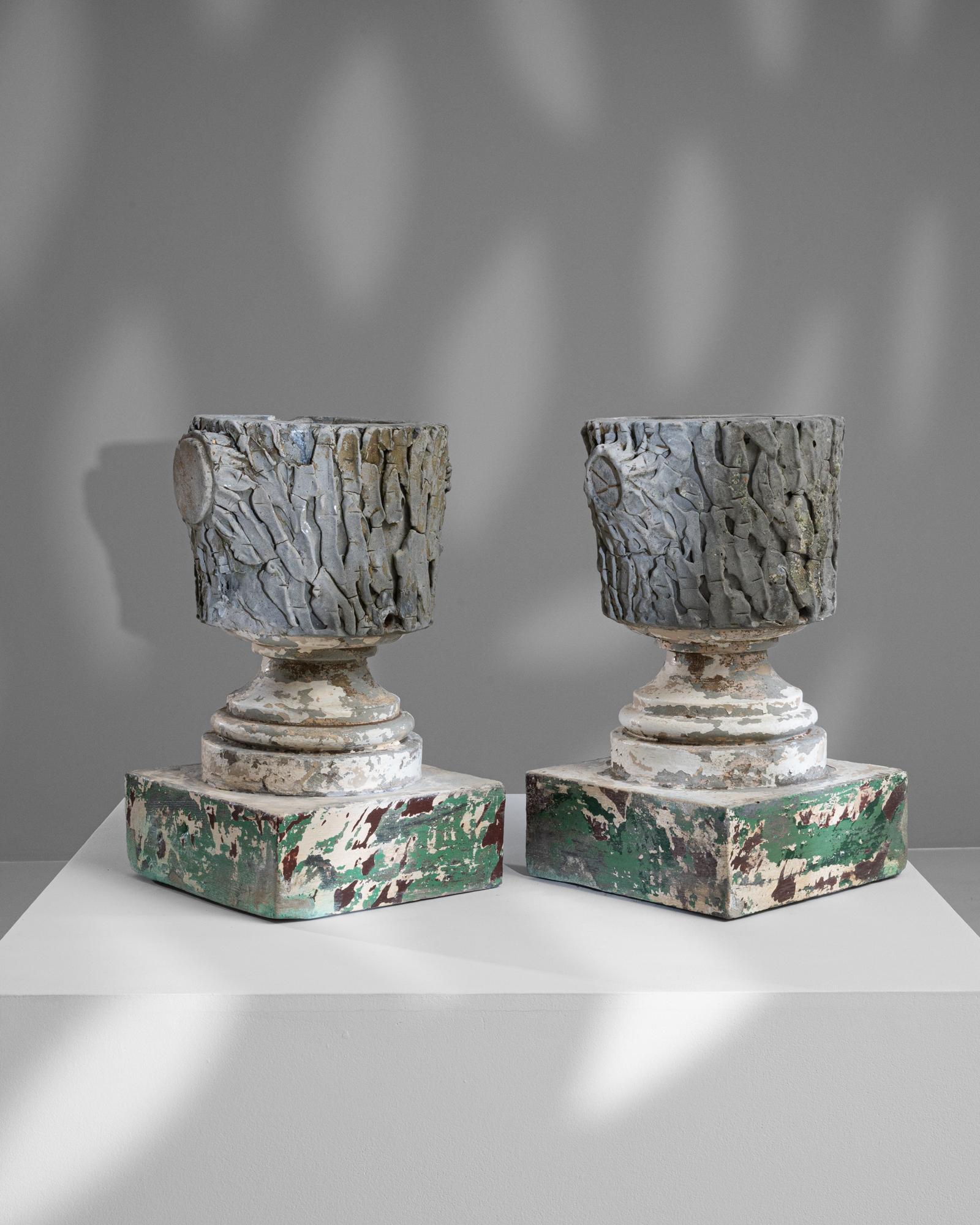 20th Century French Concrete Planters, a Pair For Sale 2