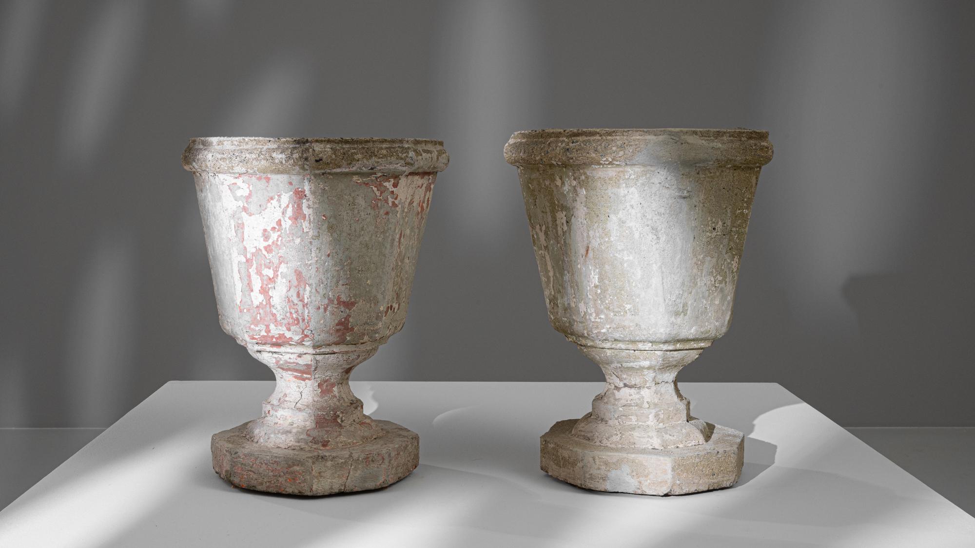 20th Century French Concrete Planters, a Pair For Sale 3
