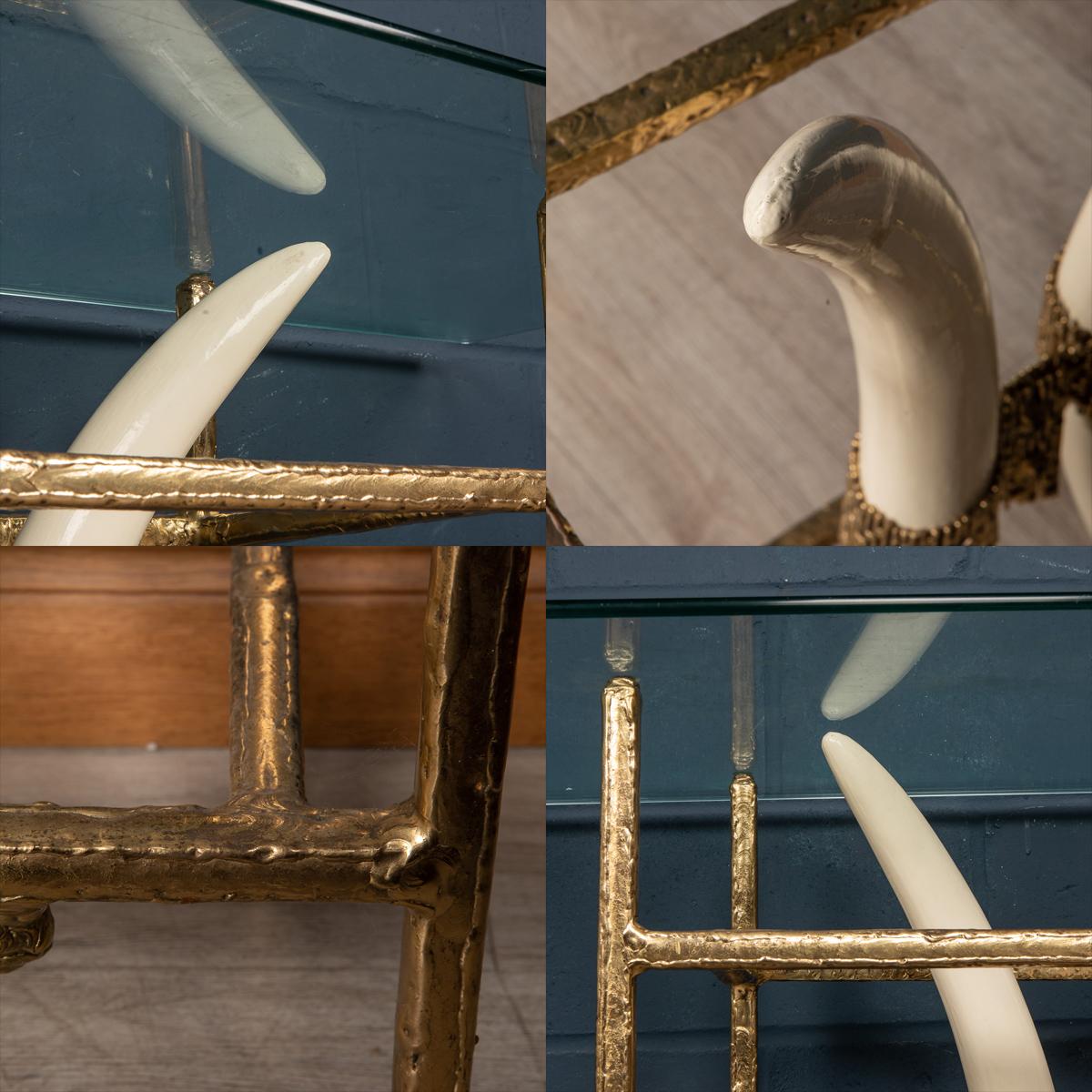 20th Century French Resin Tusks Console Table by Henri Fernandez, c.1970 For Sale 7